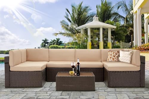 Brown Rattan&beige Cushion