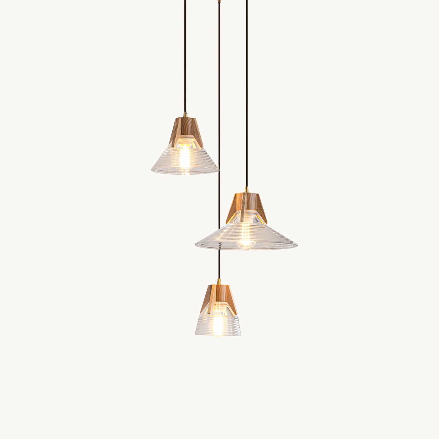 Modern Cone Island Pendant Light - Adjustable Hanging Chandelier for Kitchen Island, Dining Room & Bedroom Lighting - Industrial Farmhouse Decor