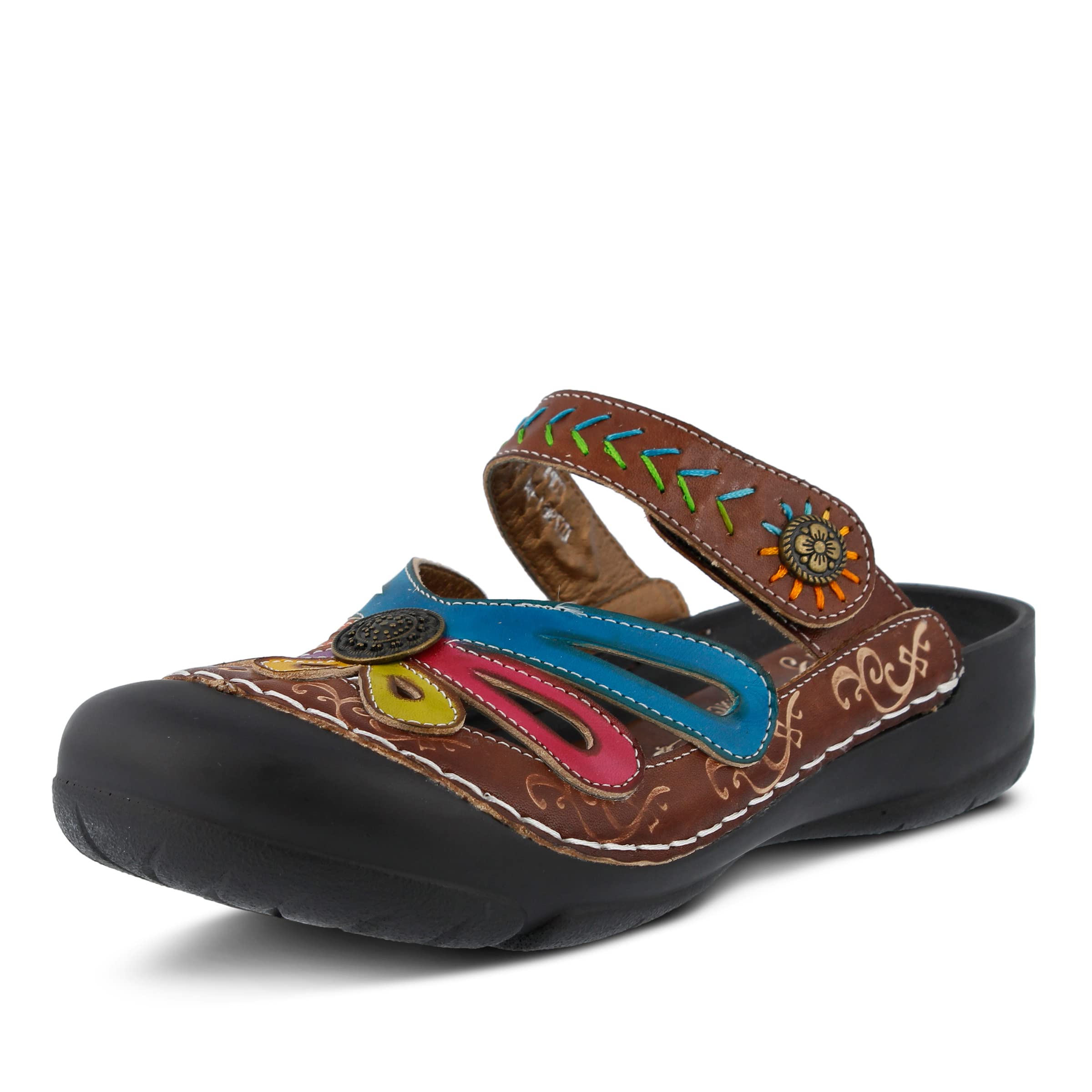 L'Artiste by Spring Step Women's Copa Flat Sandal - Comfortable Leather Flip Flops for Summer, Beach, and Casual Outings