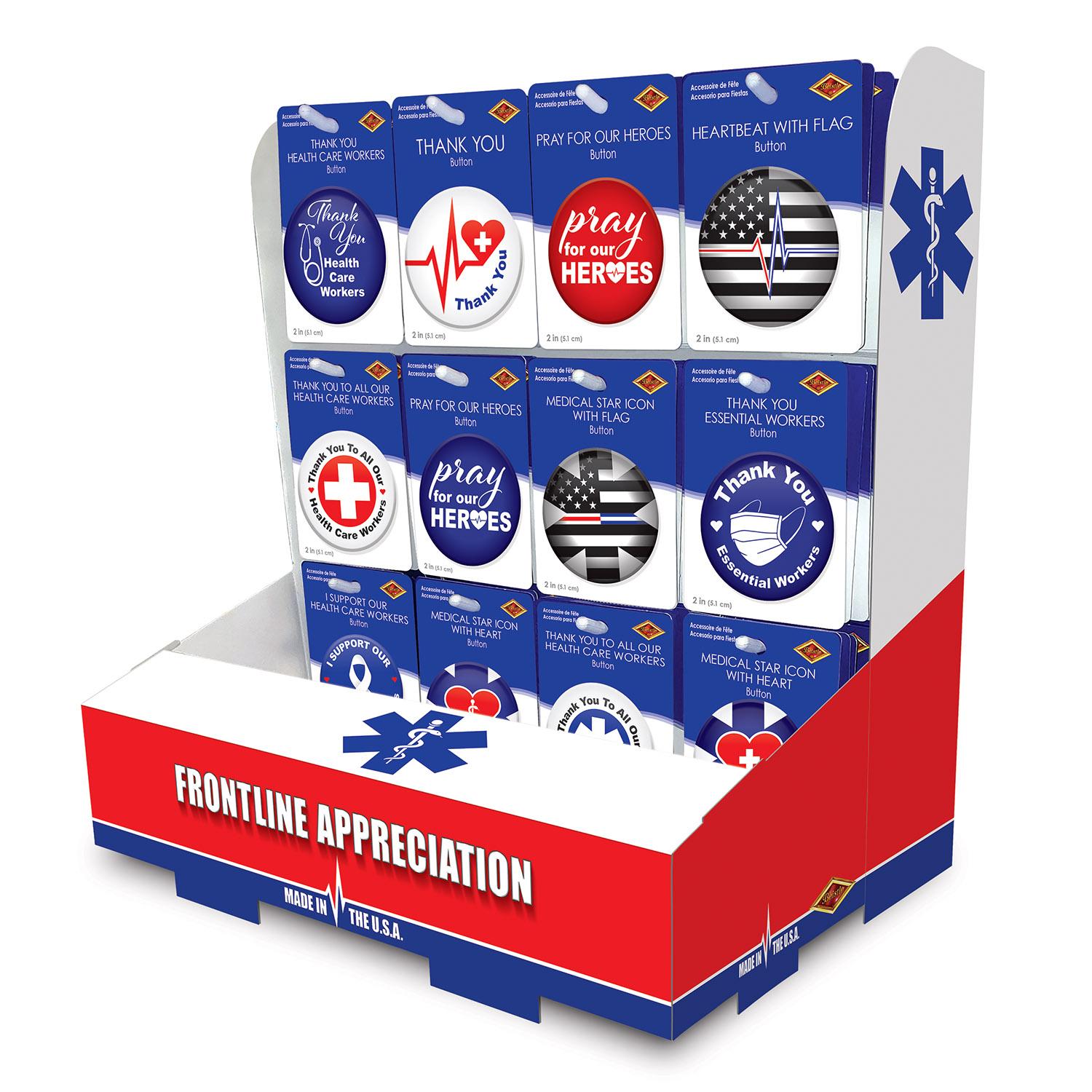 108-Piece Beistle Frontline Appreciation Counter Display - Perfect for Healthcare Worker Recognition, Teacher Appreciation & Essential Worker Gifts