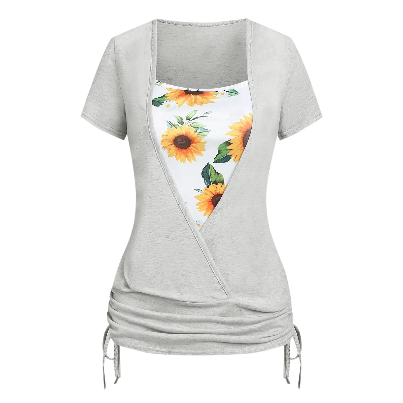 JPGIF Women's Casual T-Shirts - Long Sleeve & Short Sleeve Crewneck & V-Neck Loose Fit Tops for Everyday Wear | Perfect for Work, Weekend & Layering