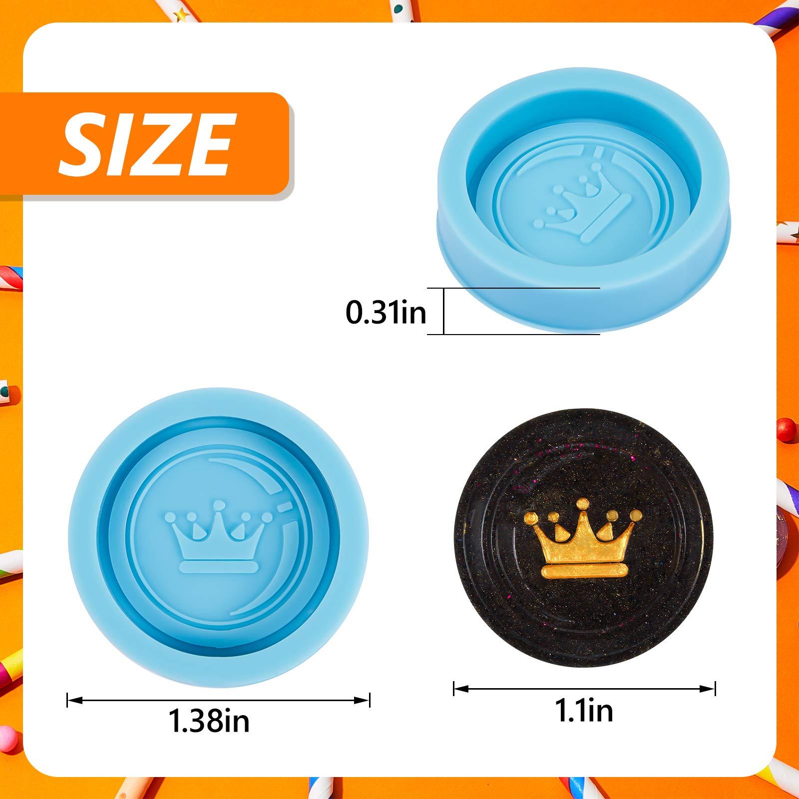 24-Piece Silicone Chess Mold Set for Resin Casting - DIY Epoxy Checkers, Jewelry, Cake Decor & Home Decoration - Perfect for Chess-Themed Crafts, Pendants, and Tabletop Games
