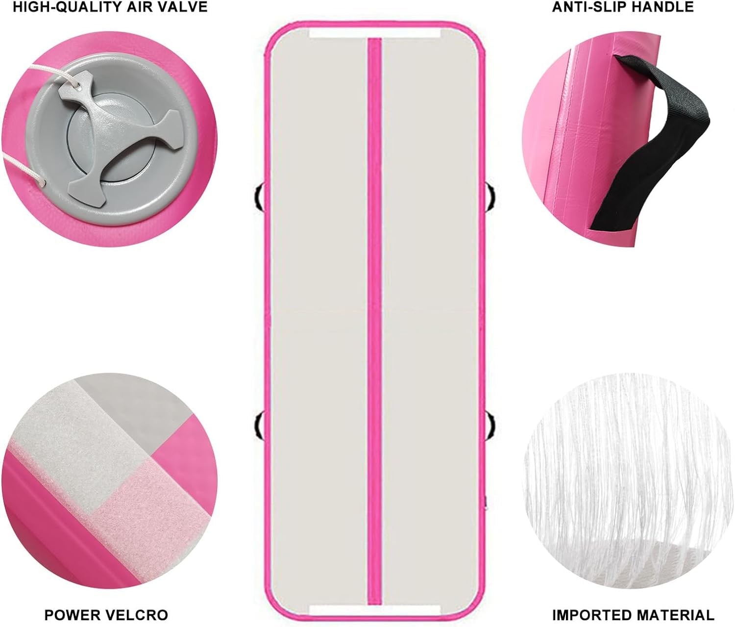 10ft Inflatable Air Gymnastics Mat - 4 Inch Thick Tumbling Track with Electric Pump for Gym, Home, Outdoor, Cheerleading, Yoga & Water Activities - Perfect for Training, Exercise and Kids Play