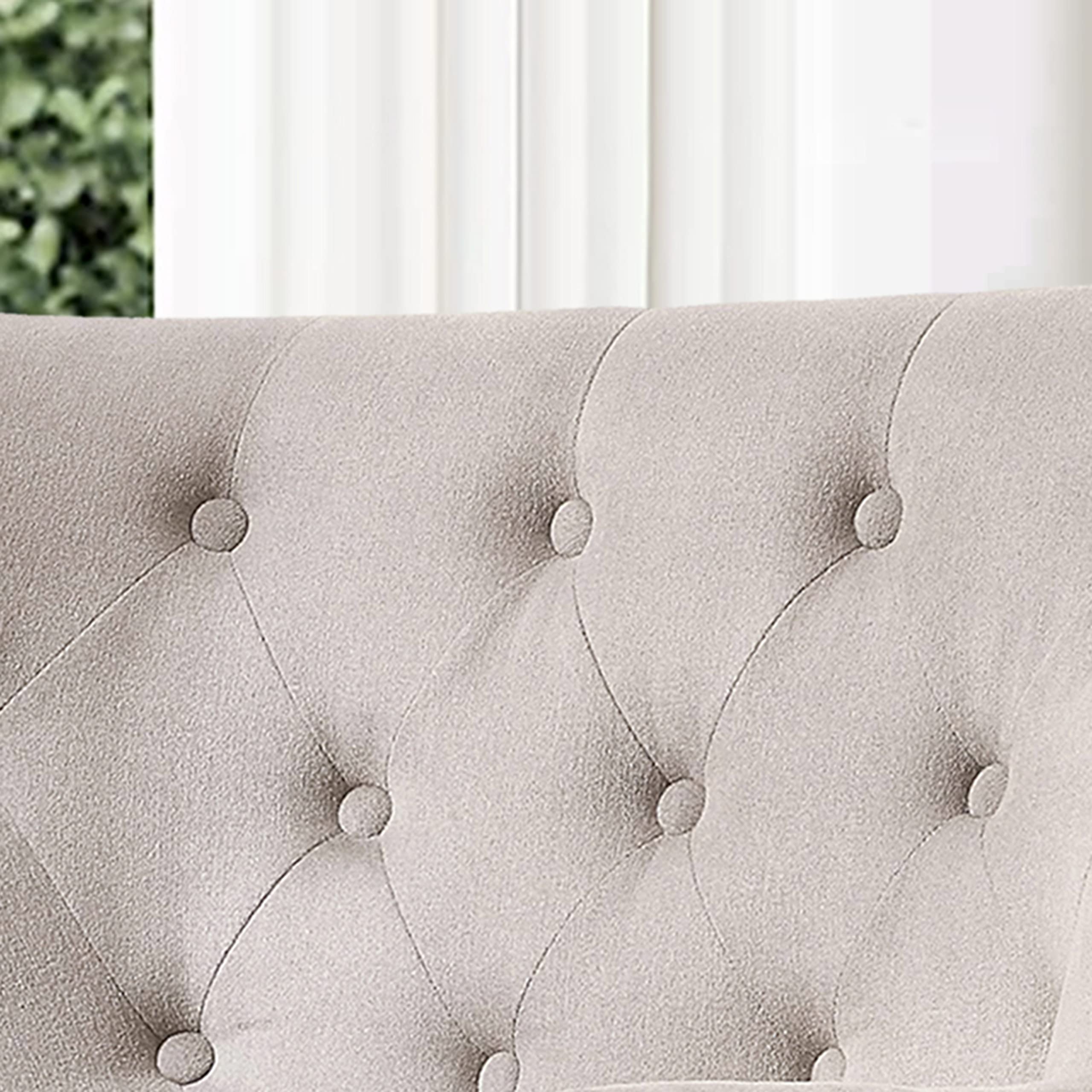 Rosevara Atlas Mid-Century Modern Accent Chair - Upholstered Lounge Armchair with Soft Cushion, Tufted Design for Living Room & Bedroom - Cozy Small Space Seating for Apartments, Reading Nooks & Home Offices