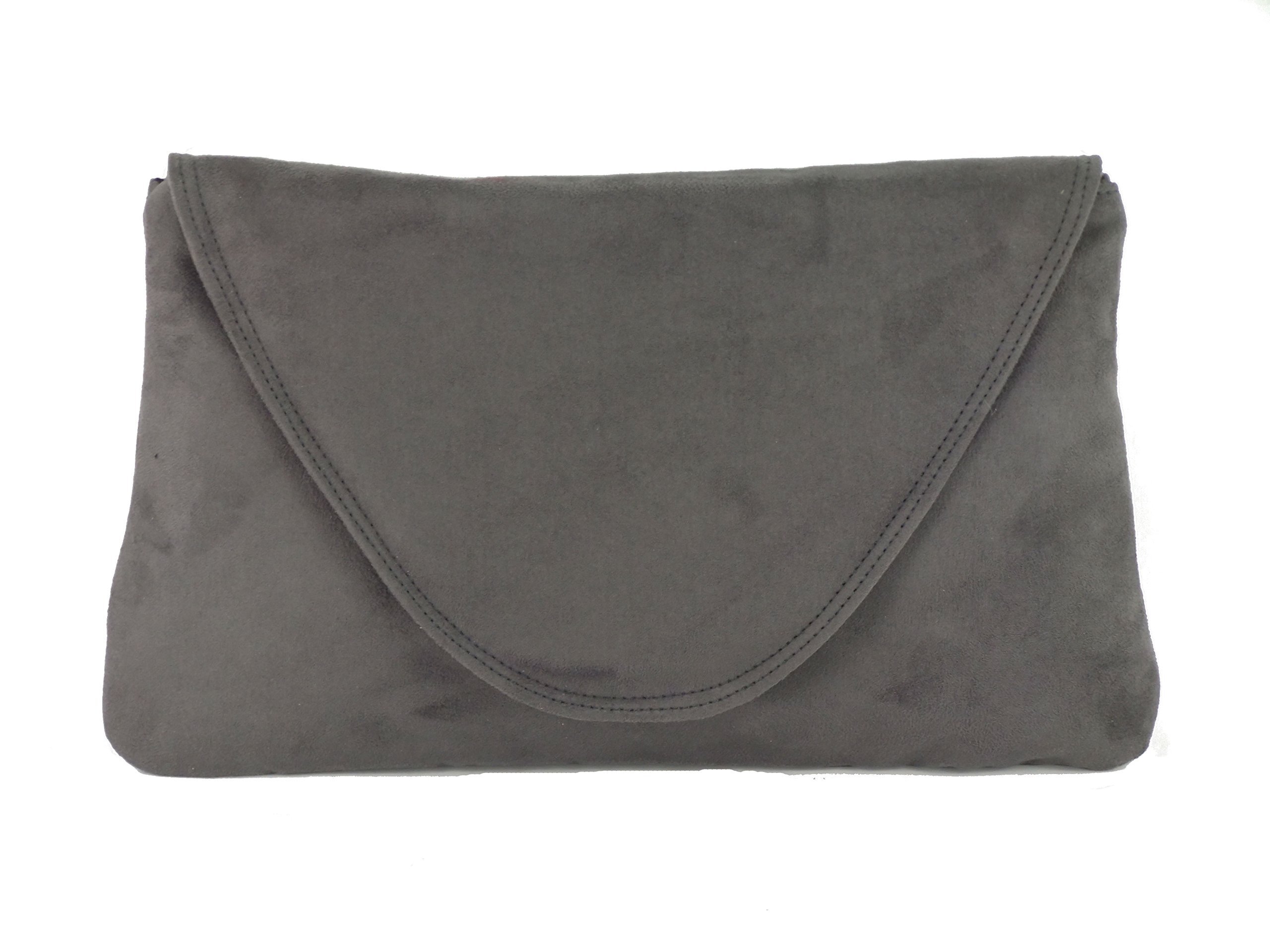 LONI Women's Stylish Large Faux Suede Clutch & Shoulder Bag - Perfect for Weddings, Parties & Special Occasions | Elegant Evening Purse for Date Nights & Formal Events