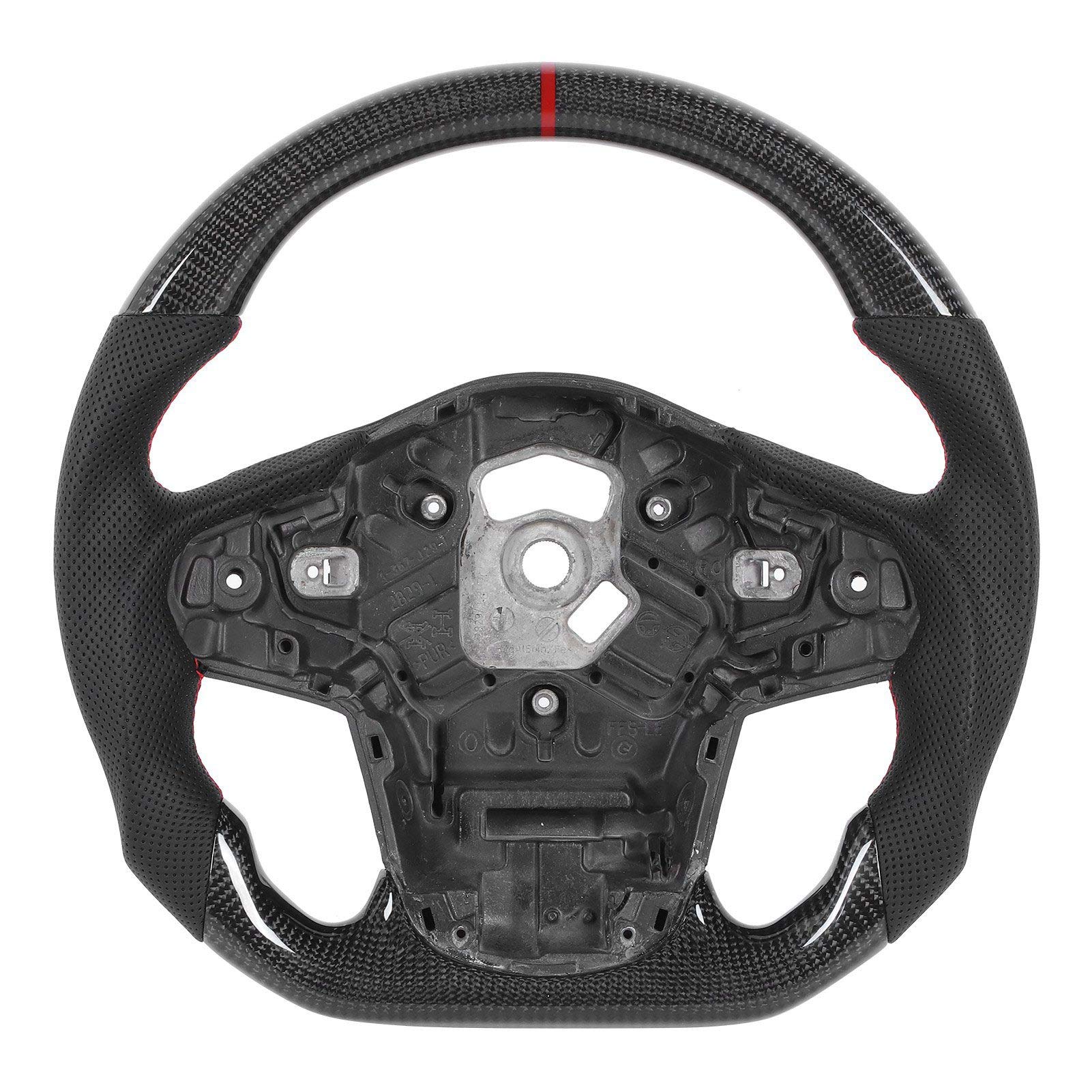 Aramox Carbon Fiber & Nappa Perforated Leather Steering Wheel for Toyota GR Supra A90 2020+ | Premium Racing Wheel for Enhanced Grip & Performance | Perfect for Track Days & Street Driving