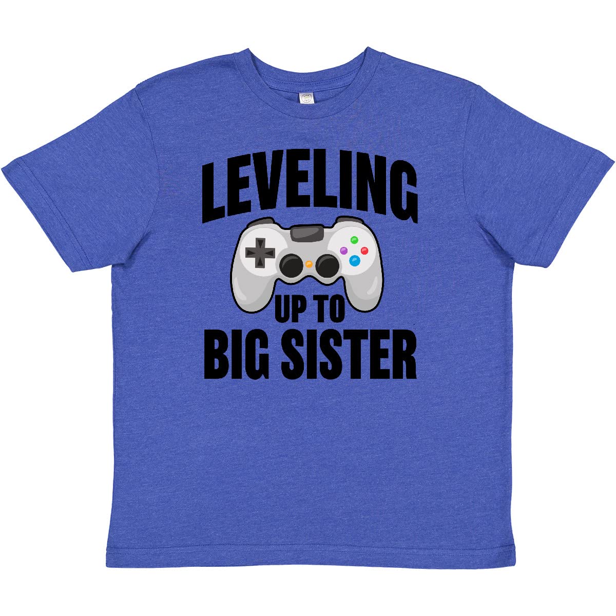 Leveling Up to Big Sister Youth T-Shirt | Cute Sibling Announcement Tee | Soft Cotton Kids Shirt for Birth Announcement & Family Photos