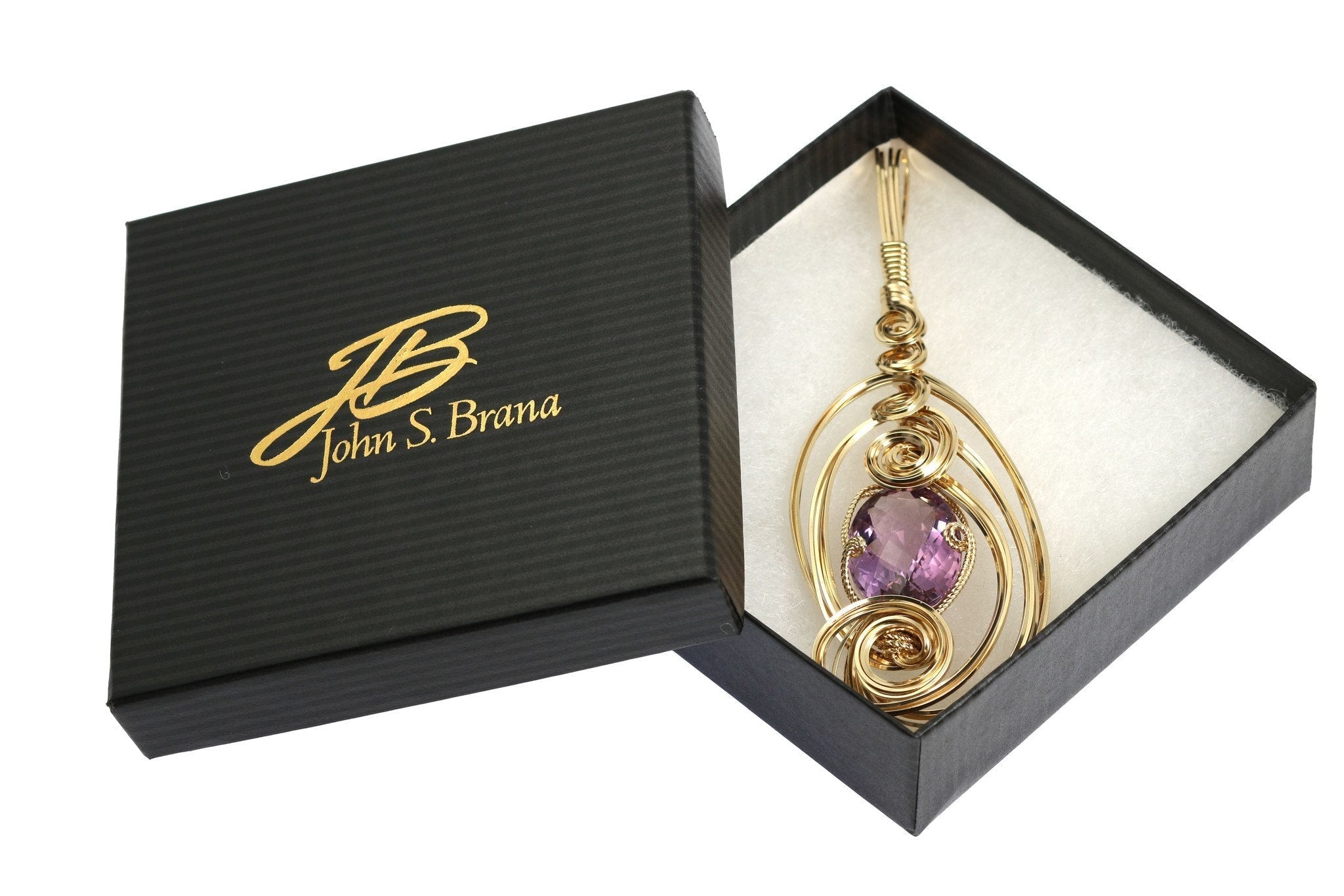 25.5 Carat Natural Amethyst Pendant - 14K Gold Filled Wire Wrapped Jewelry for Women - Perfect for Gifts, Meditation & Spiritual Healing