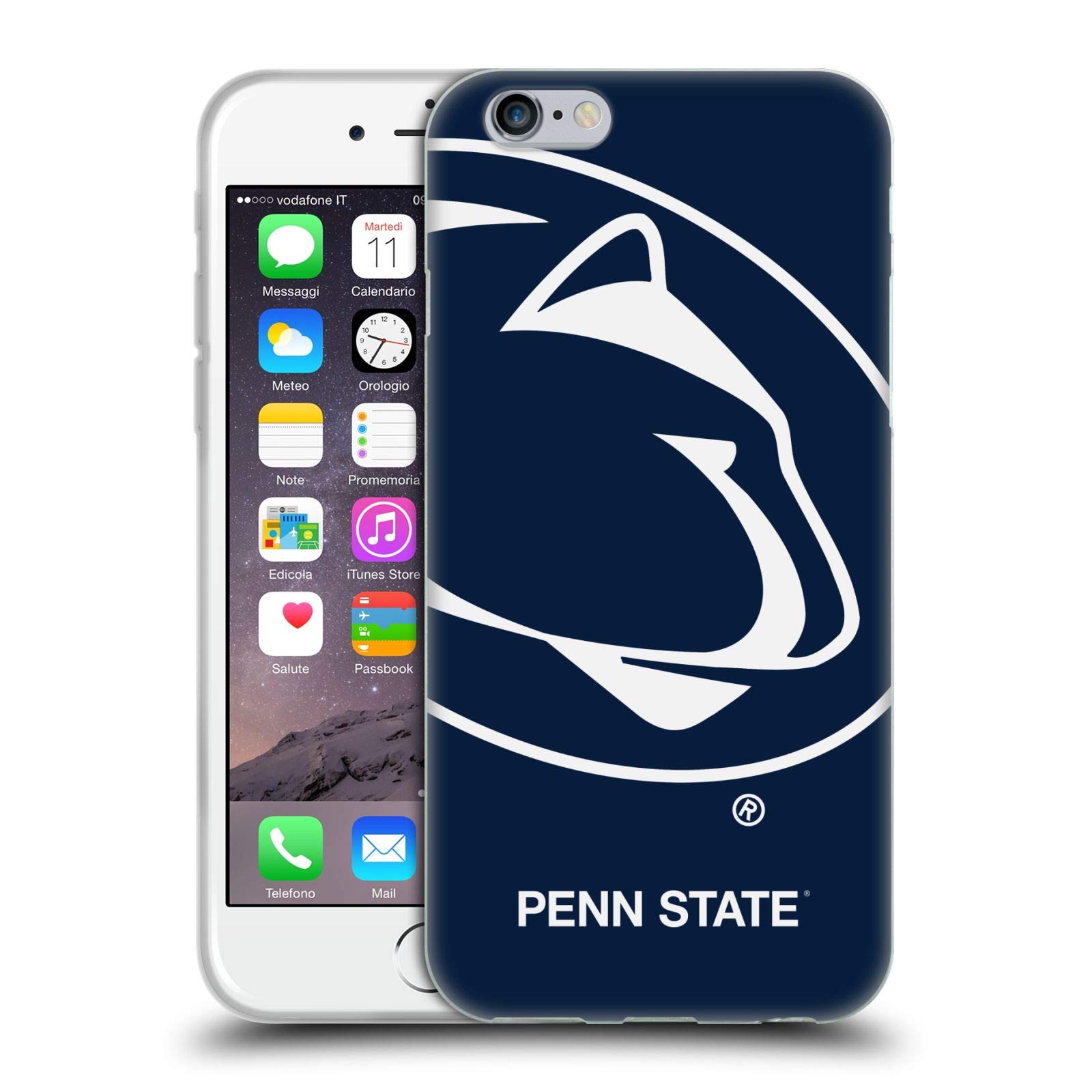 Officially Licensed Pennsylvania State University PSU Oversized Icon Soft Gel Case for Apple iPhone 6/6s - Durable Protective Phone Cover for College Fans, Students & Alumni - Perfect for Game Days, Campus Life & Showing School Spirit