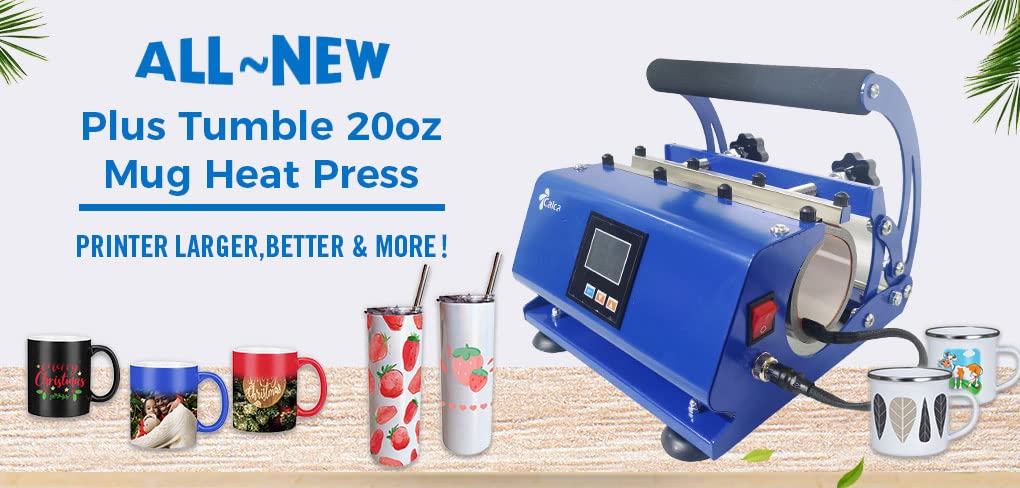 Professional 20oz Tumbler Heat Press Machine - Upgraded Sublimation Mug Press for 11oz/12oz/15oz/17oz Straight & Skinny Tumblers & Ceramic Mugs - DIY Heat Transfer Printing 110V (20oz Model) - Perfect for Custom Drinkware, Personalized Gifts & Small Business Merchandise