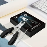 Professional Thick & Ingrown Toenail Clippers Set for Men & Seniors - Heavy Duty Nail Trimmer with Non-Slip Handle - Perfect for Thick, Hard, or Ingrown Toenails at Home or Travel