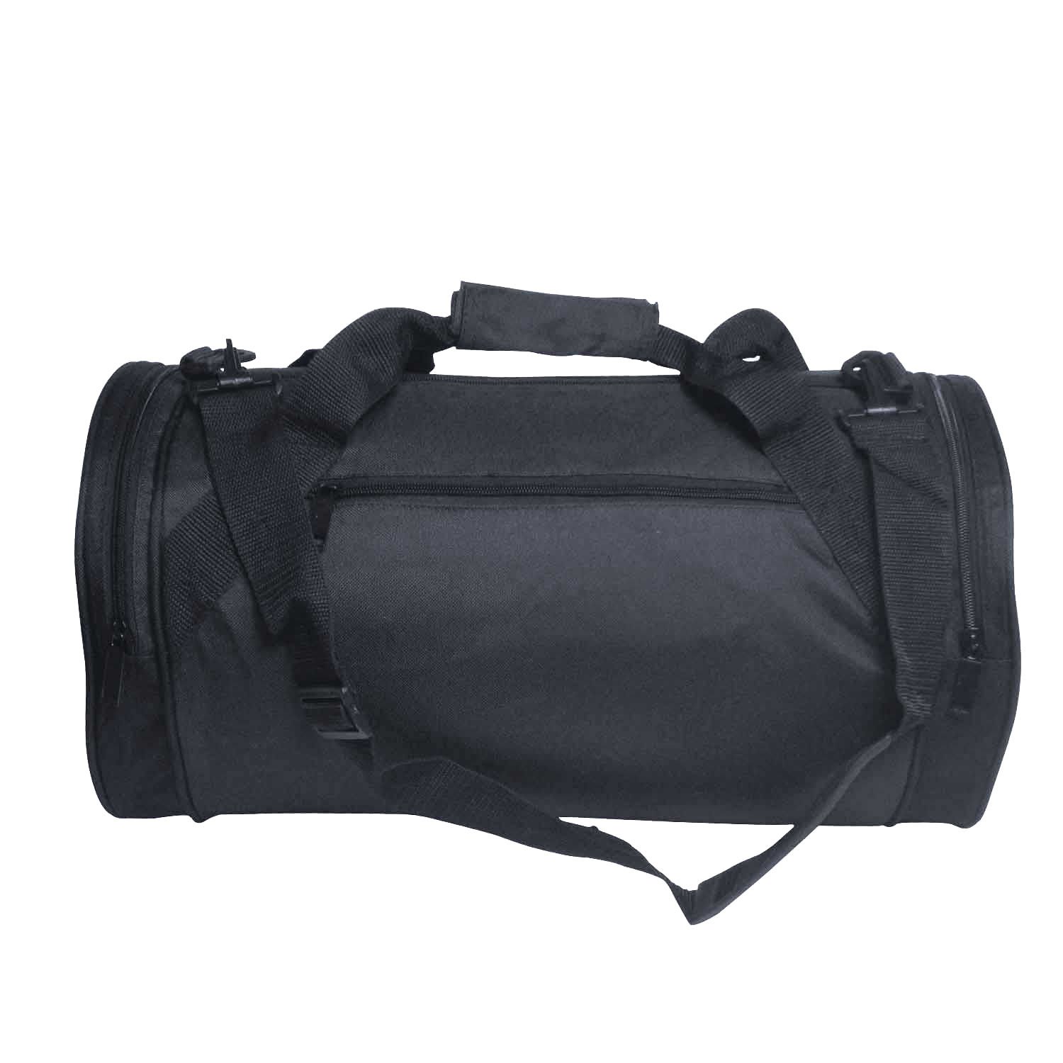 ImpecGear 18-Inch Round Travel Duffle Bag - Carry-On Luggage for Weekend Trips & Gym - Lightweight & Durable (Black) | Perfect for Air Travel, Sports Gear & Overnight Stays