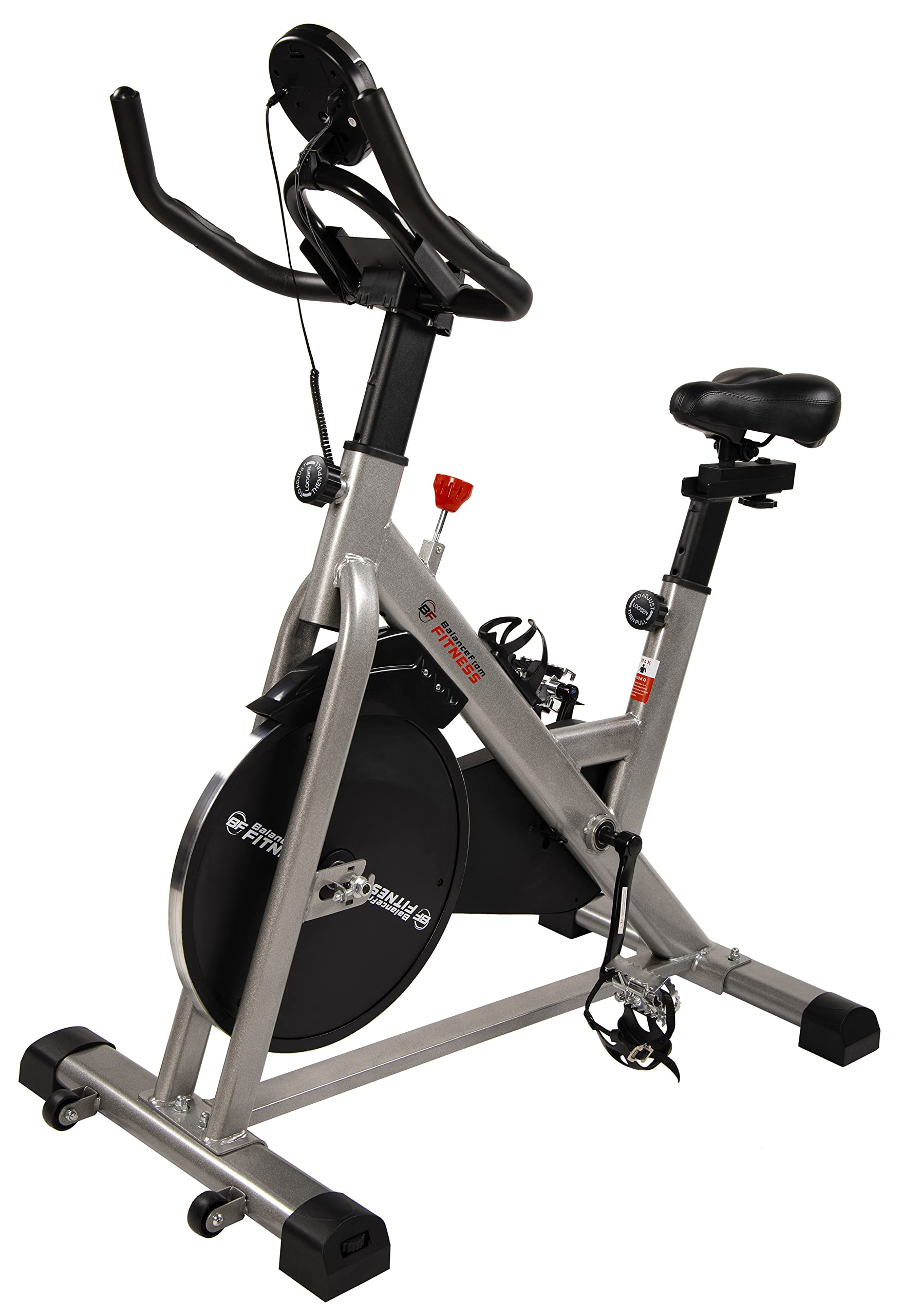 HulkFit BalanceFrom Indoor Cycling Bike - Stationary Exercise Bike with iPad Mount & Comfortable Seat Cushion for Home Gym, Cardio Workout & Fitness Training