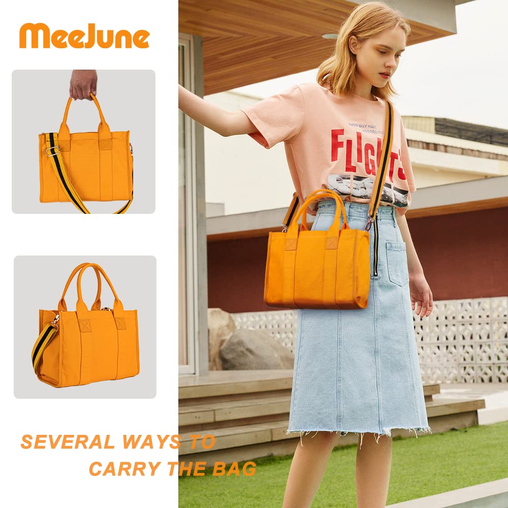 Stylish Canvas Tote Bag for Women - Durable Cotton Shoulder Bag with Top Handle & Crossbody Strap | Perfect for Work, Shopping & Travel Accessories