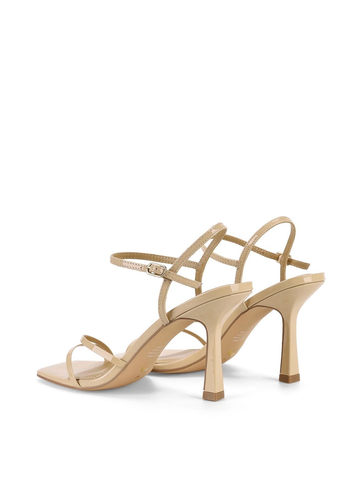 Speck Strappy Heels - Nude Patent Leather Women's High Heels for Party, Wedding & Evening Wear | Comfortable Dress Shoes for Women