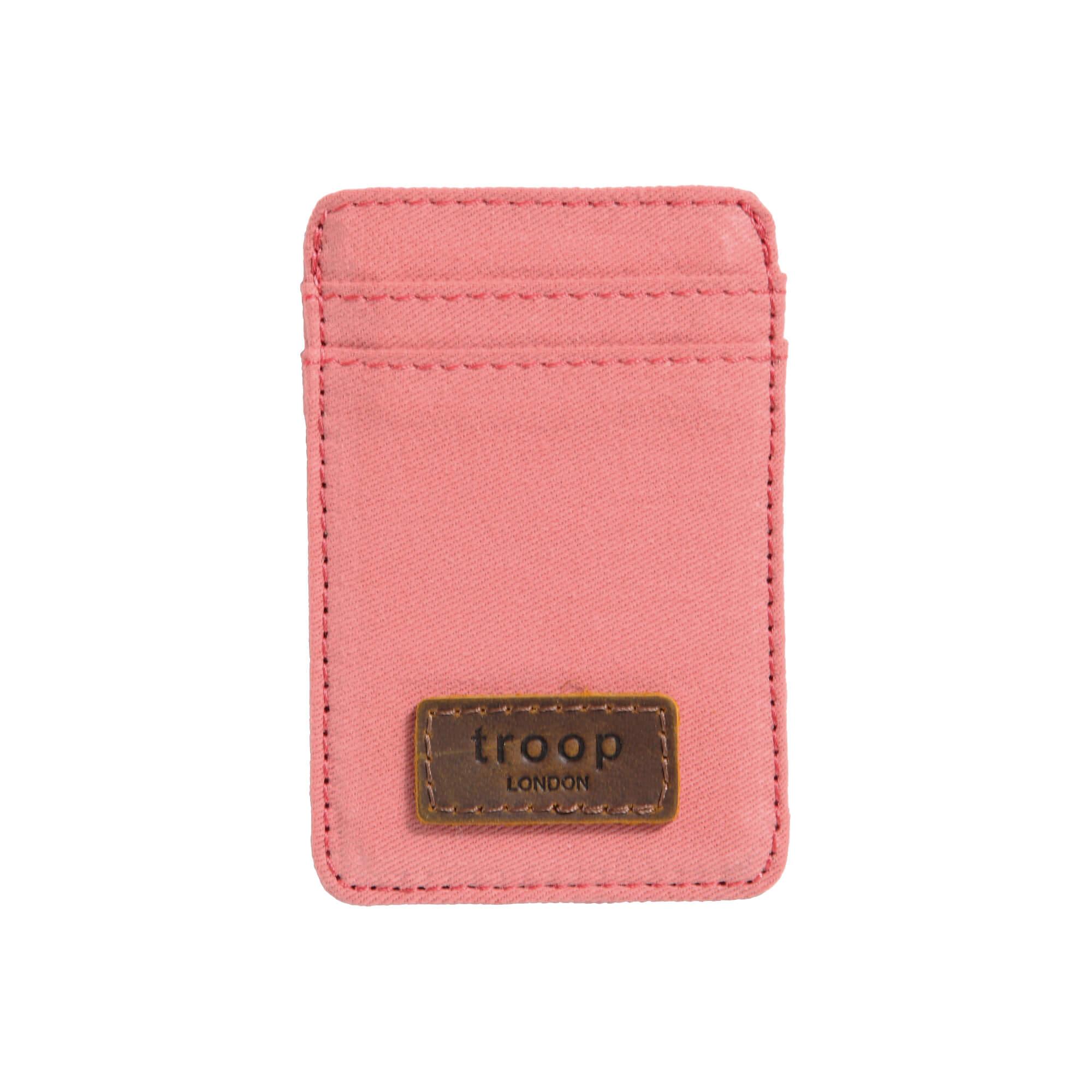 Eco-Friendly Cotton Card Holder for Men & Women - Vertical Design by Troop London - Slim RFID Blocking Wallet for Credit Cards & IDs - Perfect for Travel, Work, and Everyday Use