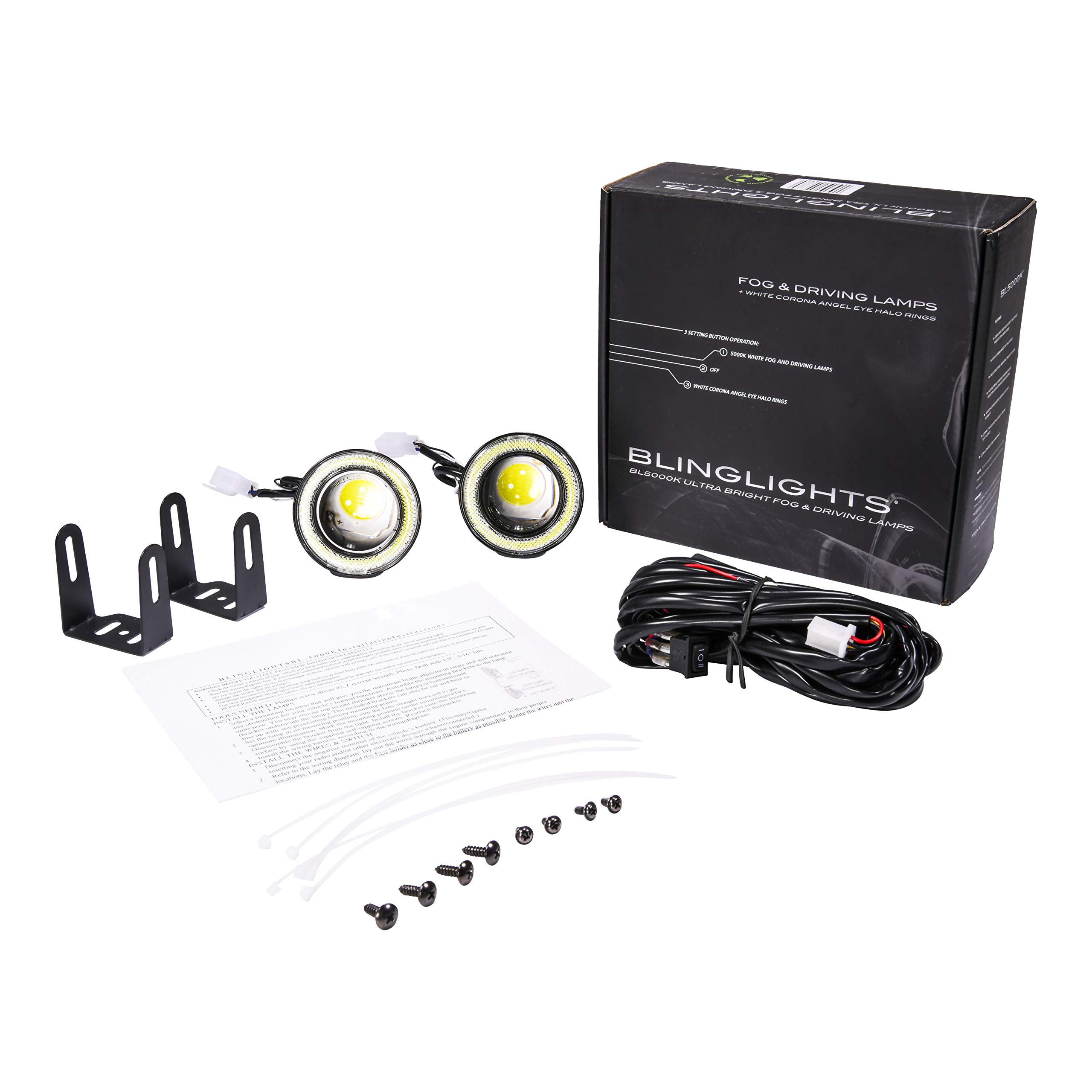 2001-2010 Honda Goldwing GL1800 Non-Halo Fog Lights - Durable LED Driving Lights for Night Visibility & Safety in Rain/Fog