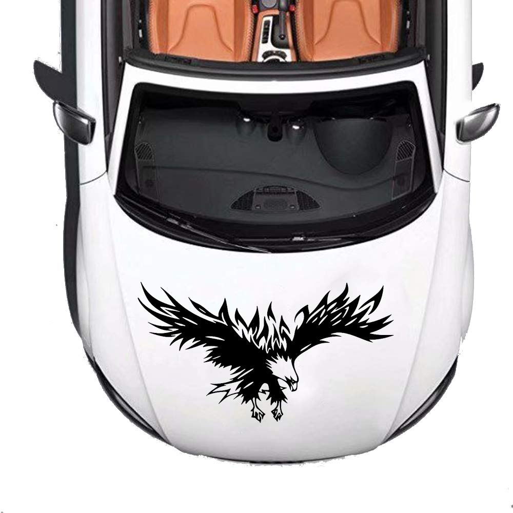 Eagle Car Decals 1 Pack - Black Vinyl Stickers for Cars, Trucks, SUVs & RVs - Universal Hood & Body Side Graphics - Perfect for Customizing Vehicles & Showing Team Spirit