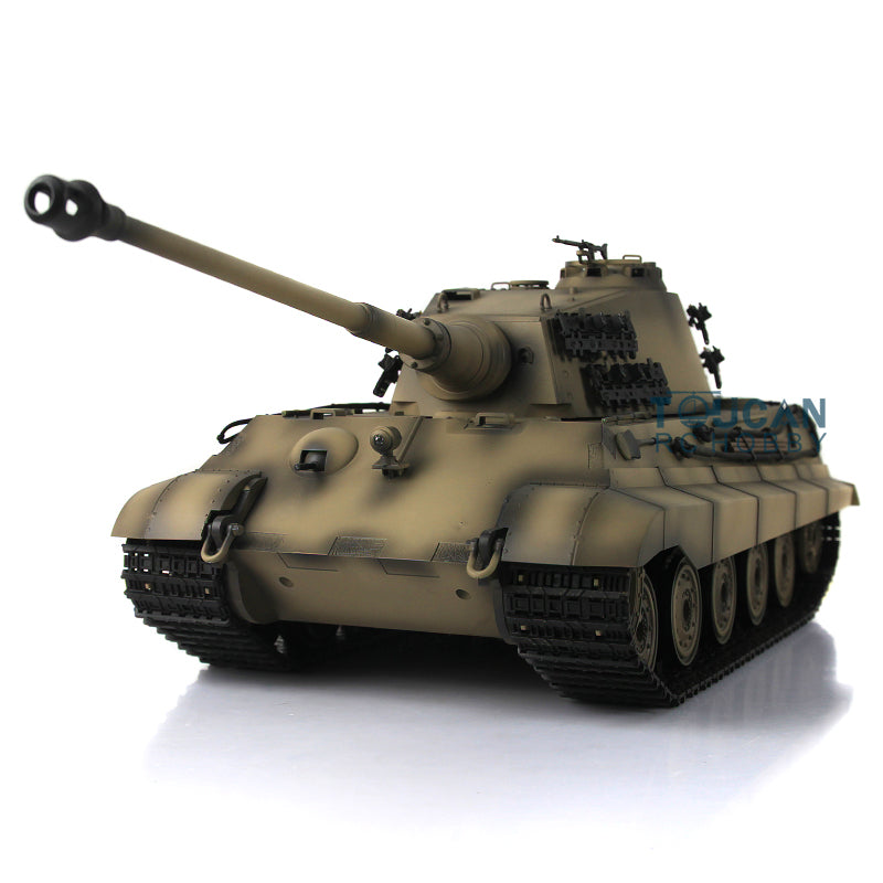 Henglong 1/16 Scale 7.0 Version King Tiger German RC Tank - 3888A Plastic Model with 360° Rotating Turret, Steel Gearbox & Barrel Recoil | Remote Control Military Vehicle for Collectors, Hobbyists & Battle Simulation Scenes
