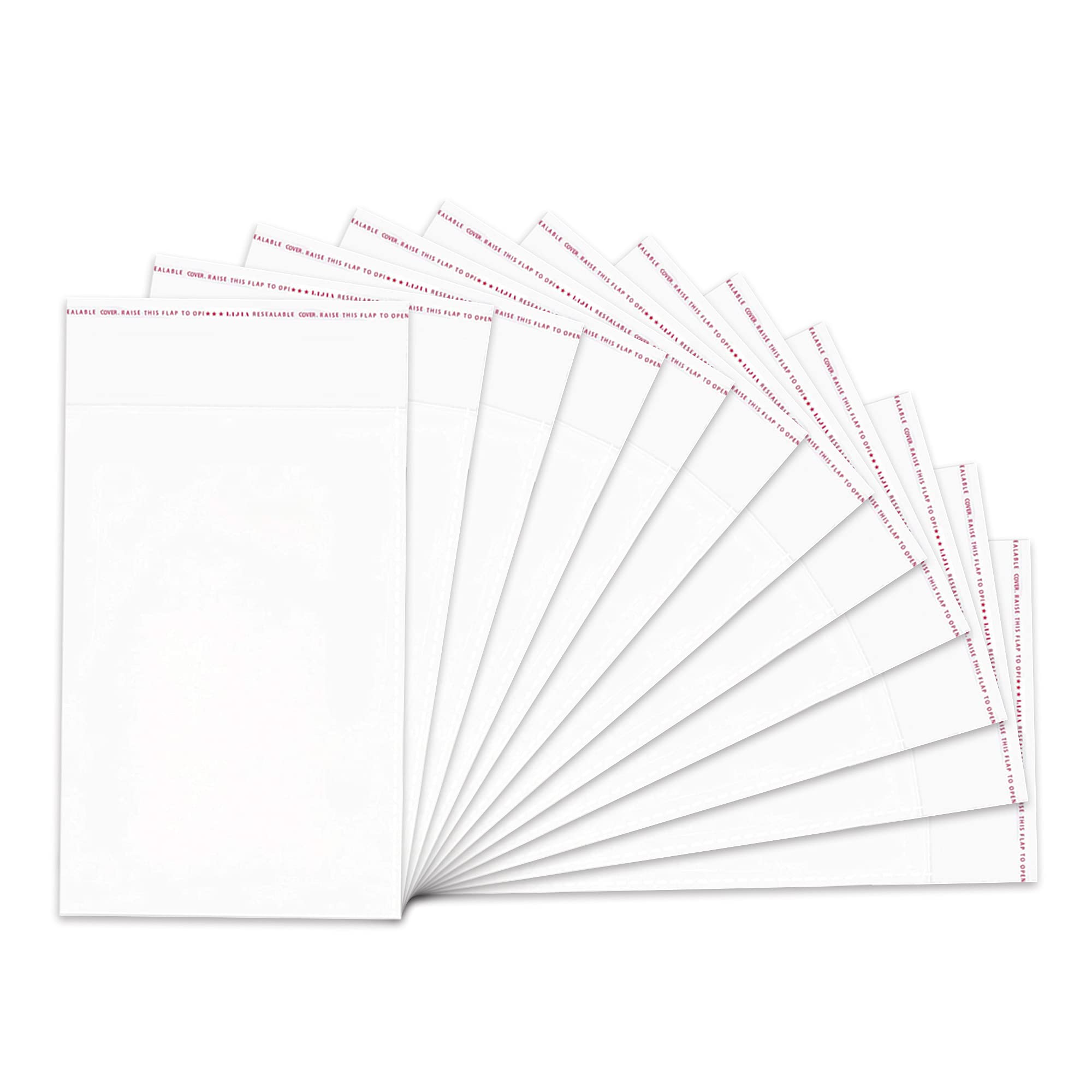 4x6 Inch 300pcs Clear Resealable Cellophane Bags - 1mil Thick OPP Self-Sealing Poly Bags for Soap, Cookies, Bakery, Jewelry, Crafts, Candies & Candles - Perfect for Gift Wrapping, Party Favors & Small Business Packaging (11 Sizes Available)