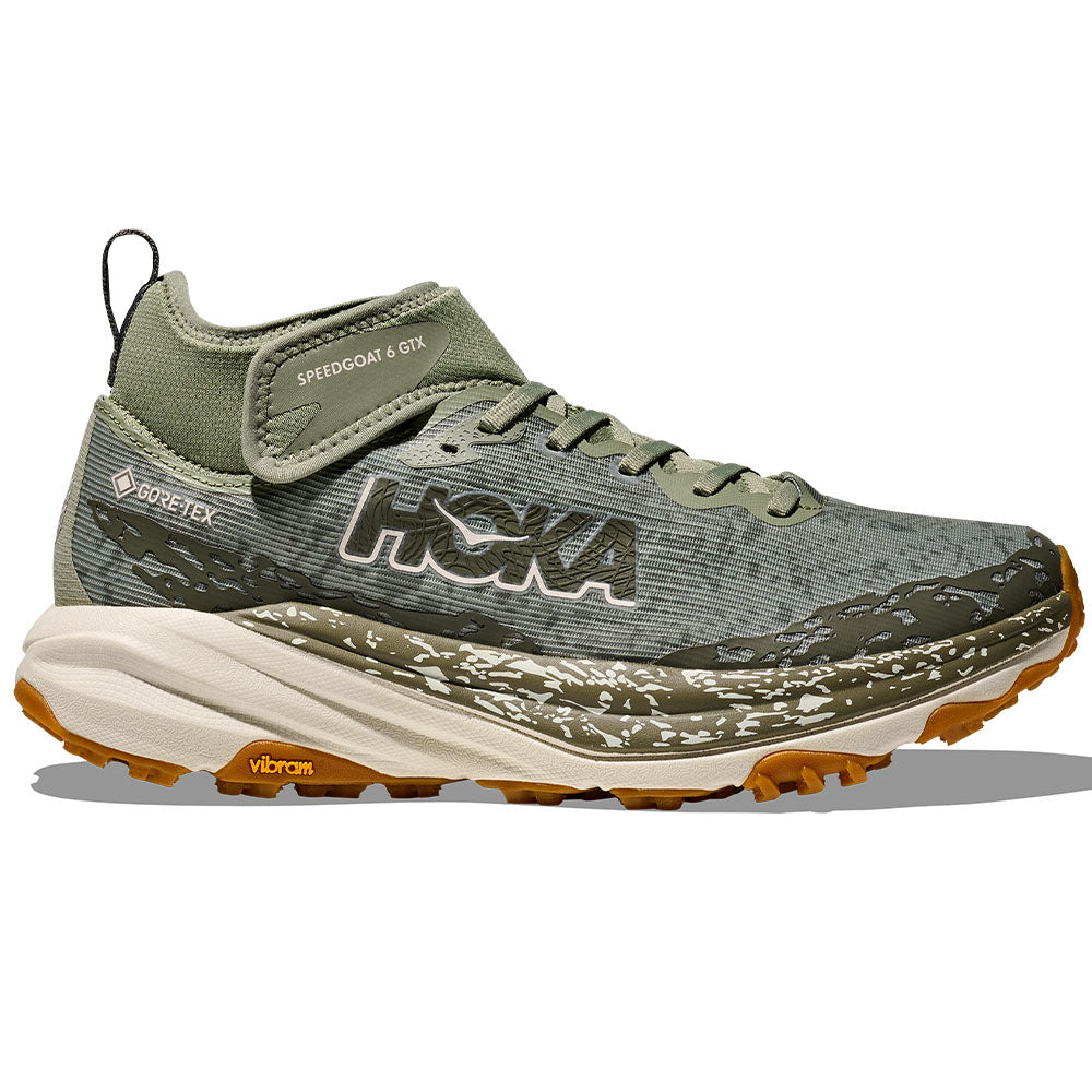 HOKA ONE ONE Speedgoat 6 MID GTX Waterproof Hiking Boots for Men - Lightweight Trail Running Shoes with Gore-Tex Technology for Outdoor Adventures & Mountain Climbing