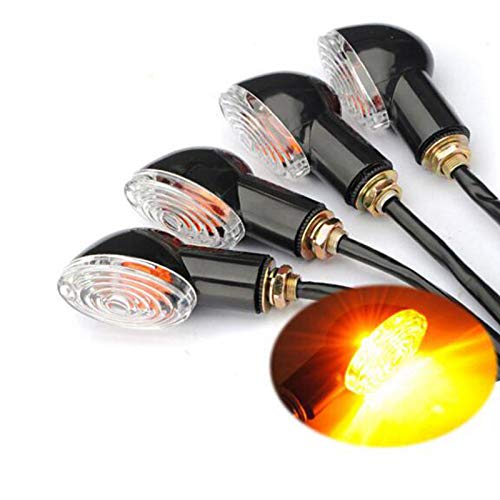TOTMOX 12V LED Motorcycle Turn Signal Lights - Amber Waterproof Indicators for Enhanced Visibility - Perfect for Cruisers, Sport Bikes & Night Riding Safety