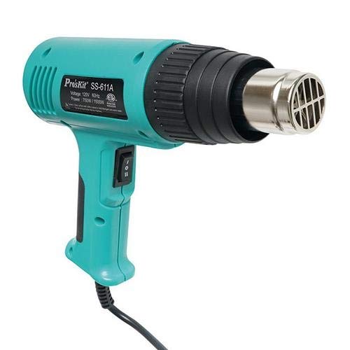 SS-611A Professional Heat Gun Kit with 3 Nozzle Attachments & Carrying Case - 3-Piece Set for DIY, Crafting, Electronics Repair & Shrink Wrapping