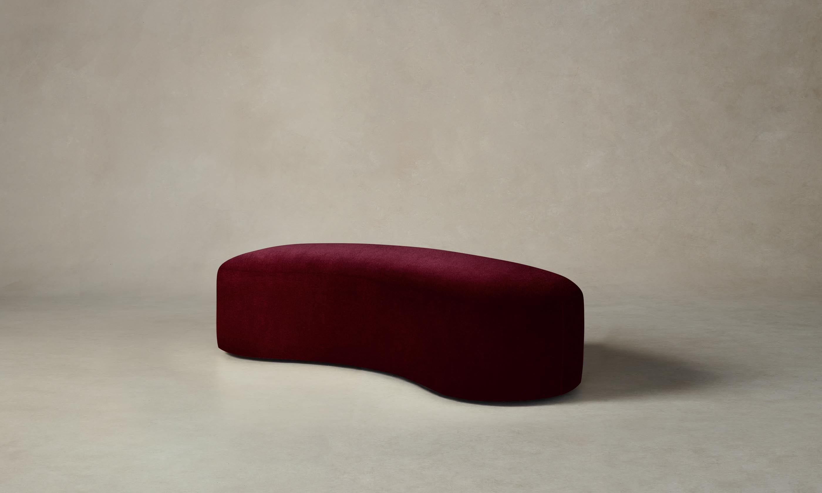 Chelsea Daybed with Mohair Upholstery in Crimson Red - Perfect for Living Rooms, Guest Rooms, and Cozy Reading Nooks