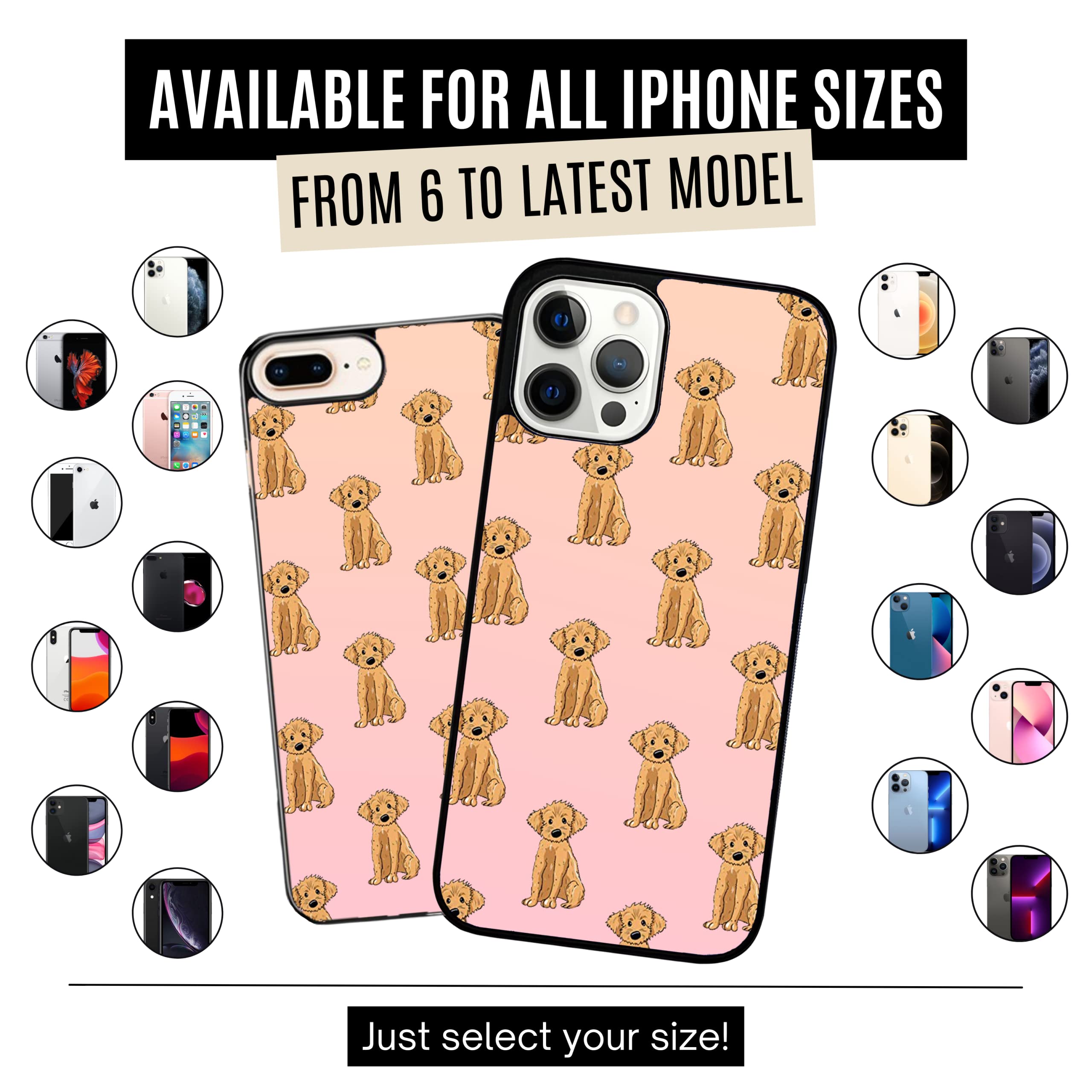 Labradoodle Goldendoodle Dog Pattern iPhone 13 Mini Case - Durable Shockproof Slim TPU Rubber Cover with Non-Slip Grip - Perfect Gift for Dog Lovers - Ideal for Daily Use, Work, and Outdoor Activities