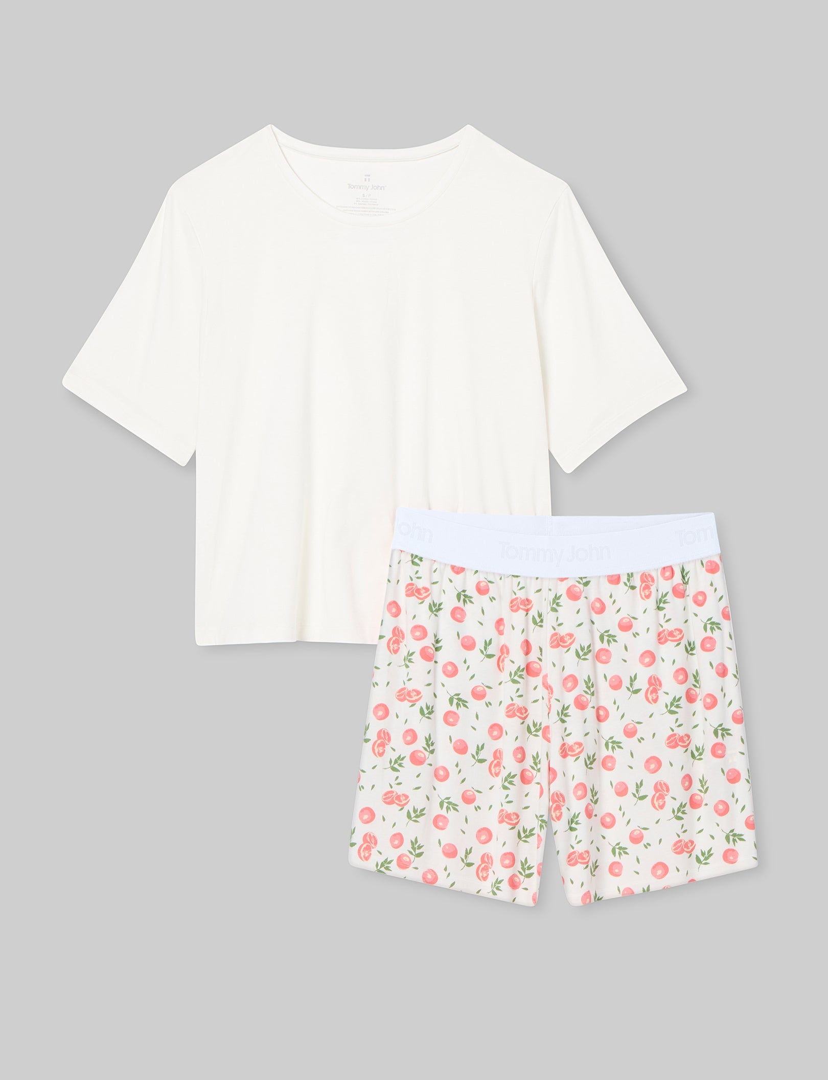Women's Power Nap Tee & Short Set - Soft Lounge Pajama Set for Sleeping, Relaxing & Home Wear - Comfy Cotton Sleepwear for Women
