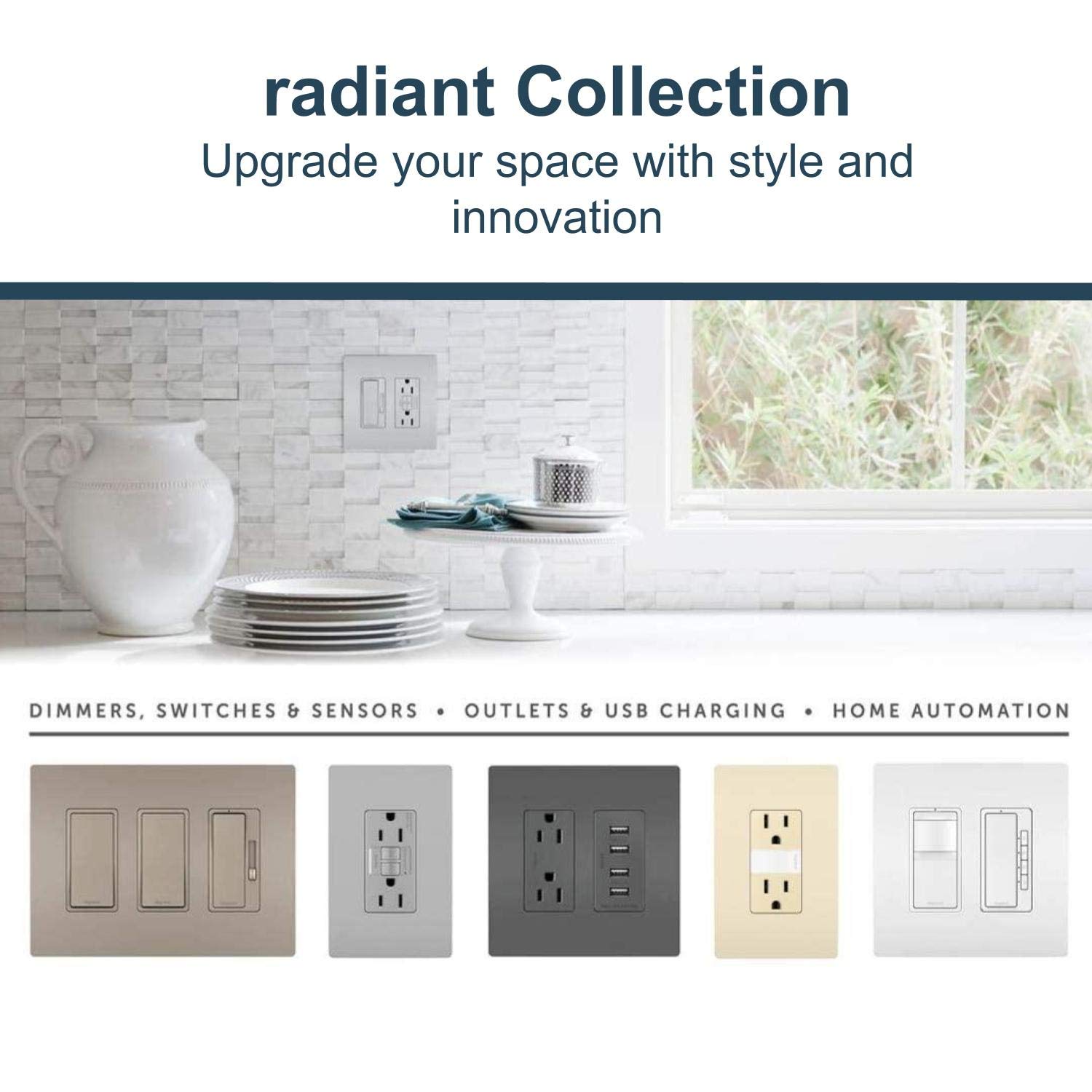 Legrand 15 Amp GFCI Outlet with Night Light - Self-Testing, Tamper-Resistant, Cool Touch LED, Light Almond (1-Pack) - Perfect for Bathrooms, Kitchens & Outdoor Use