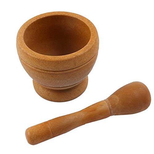 Premium Wooden Mortar and Pestle Set - Garlic, Herb, Spice Grinder & Mixing Bowl for Cooking, Kitchen Essentials | Perfect for Crushing Spices, Herbs, Garlic, and Making Pesto, Guacamole, or Traditional Remedies