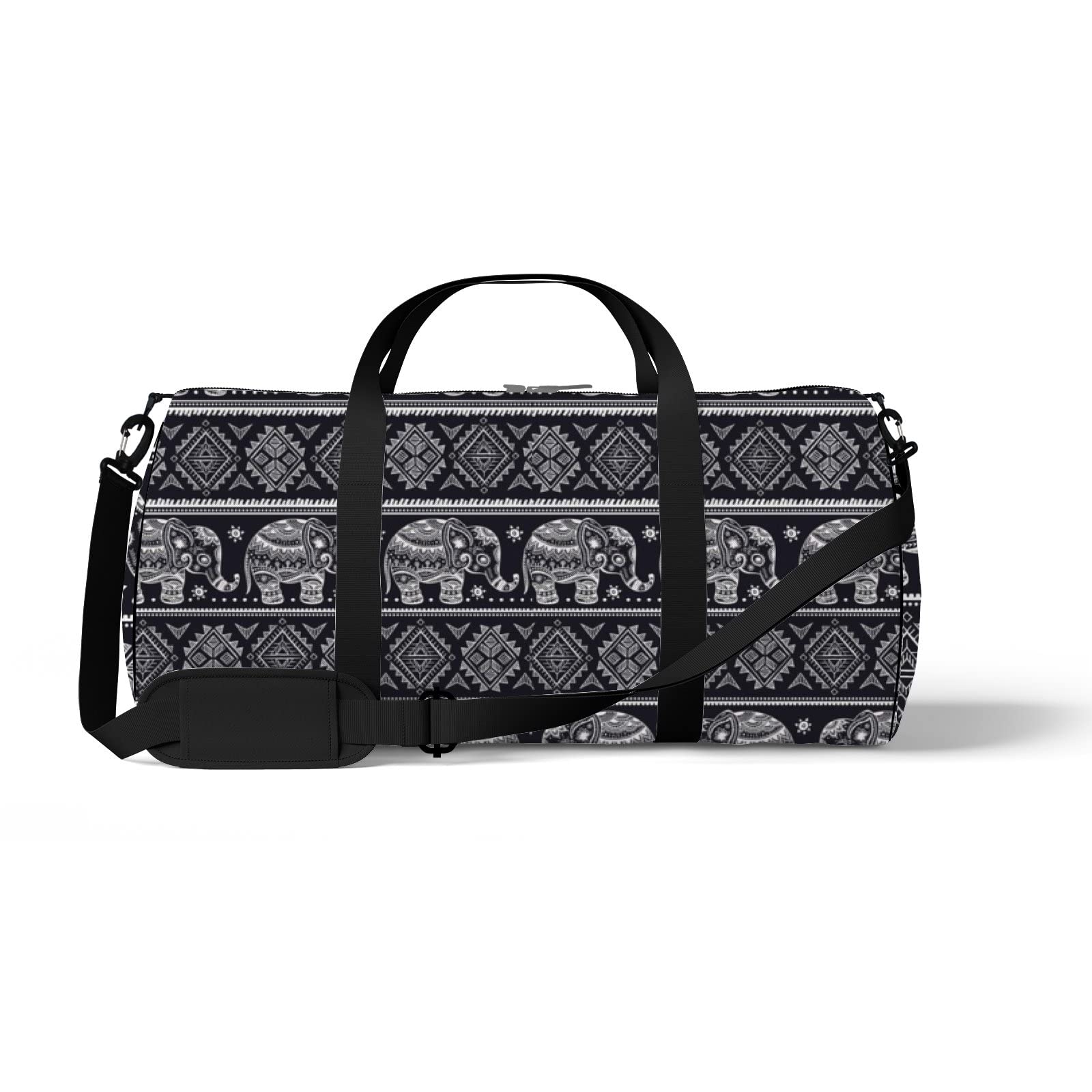 Boho Elephant Weekender Bag - Lightweight Travel Duffel for Gym & Sports
