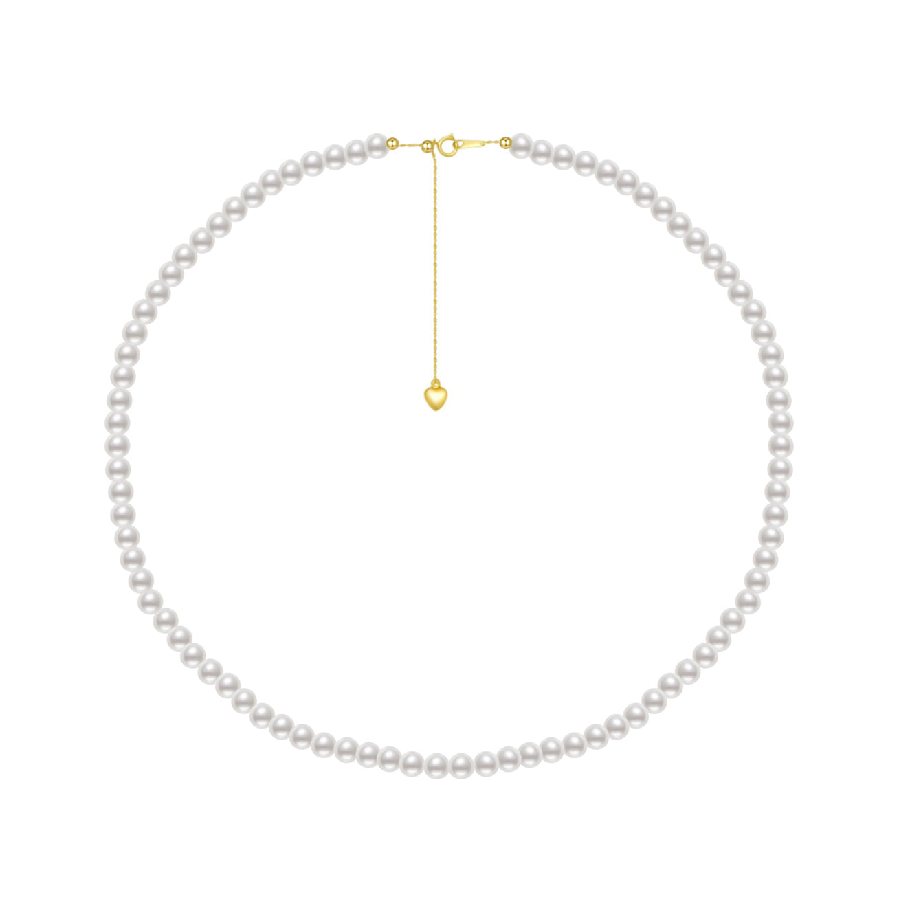 18K Gold Akoya Pearl Necklace with High Luster - Elegant Jewelry for Women, Perfect for Weddings, Parties & Special Occasions
