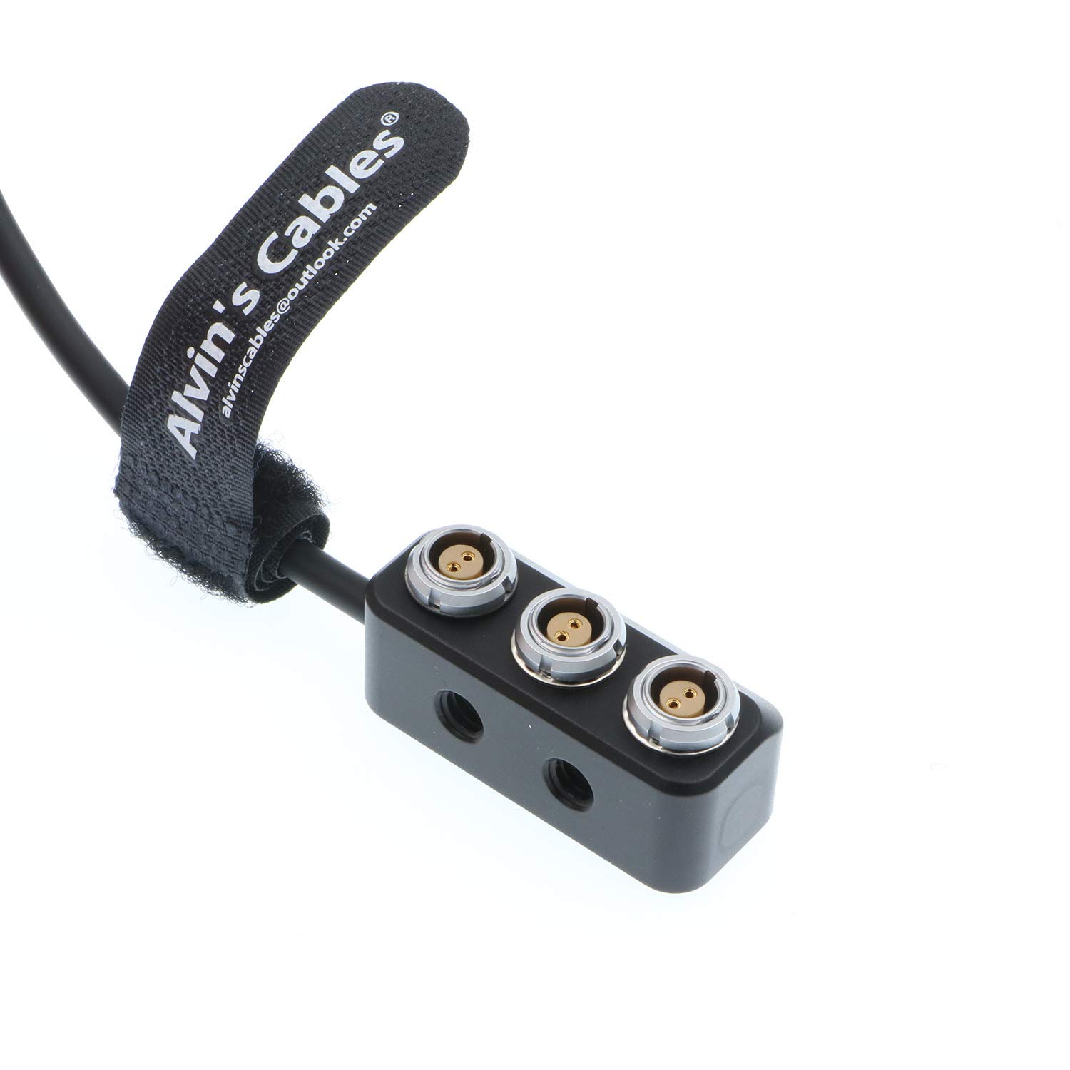 Alvin's Cables 1 to 3 Mini Power Splitter Box Cable - RS 3 Pin Male to 3x 2 Pin Female Adapter for ARRI Alexa Cameras - Perfect for Film Sets & Studio Lighting Setups