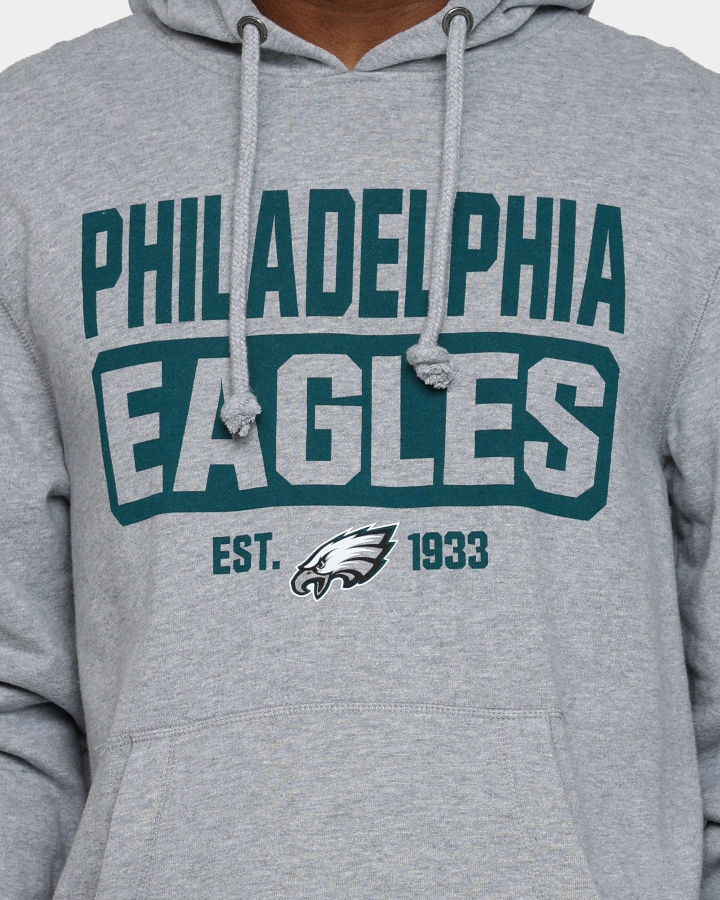 47 Brand Philadelphia Eagles Box Out Headline Hoodie Slate Grey - Official NFL Team Apparel for Men & Women - Cozy Fleece Pullover for Game Day, Tailgating & Casual Wear