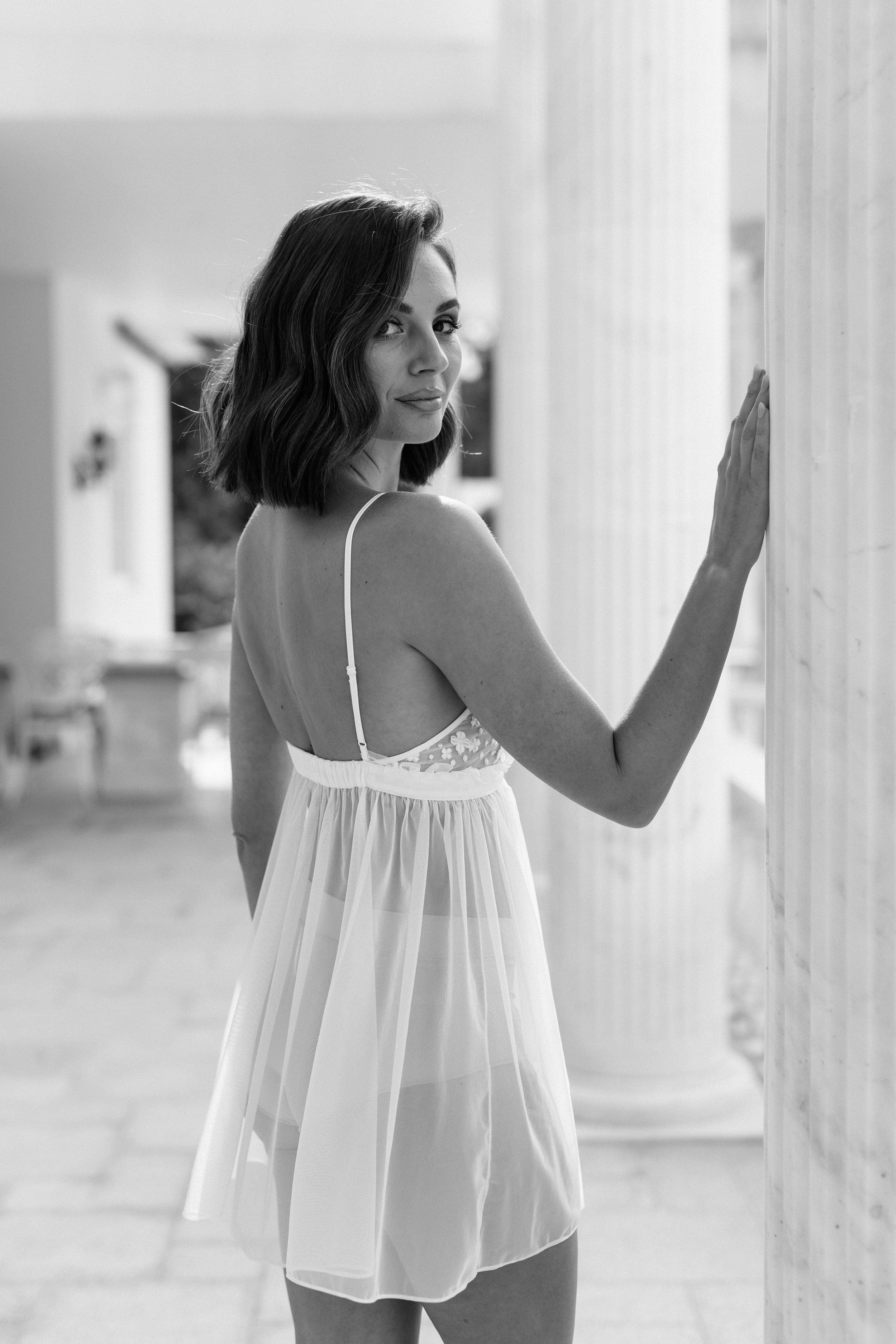 Fiona Forget Me Knot Lace Babydoll Bridal Slip - Elegant Lingerie for Weddings, Honeymoons & Romantic Nights | Plus Size Bridal Sleepwear & Intimate Apparel