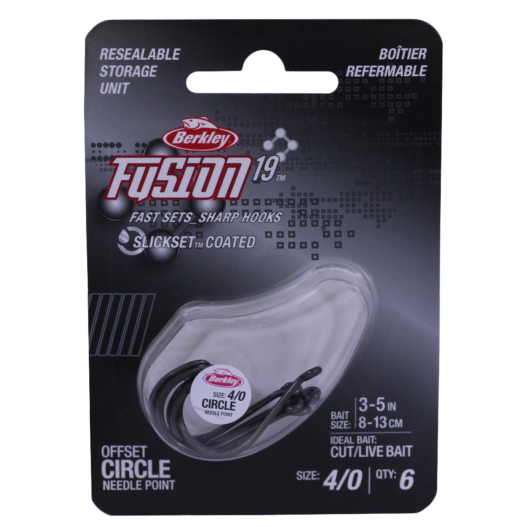 Berkley Fusion19 Fishing Hooks - Sharp Corrosion-Resistant Saltwater & Freshwater Hooks for Bass, Trout, and Walleye Fishing | Perfect for Casting, Trolling, and Ice Fishing
