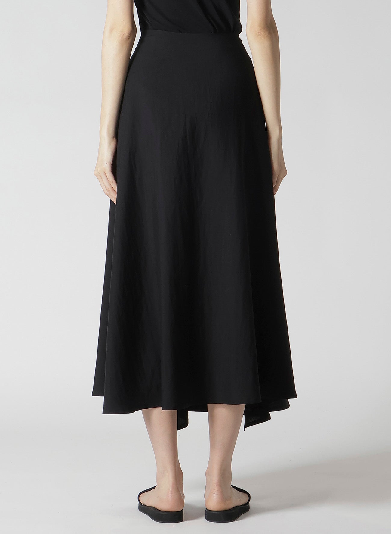Cu/W High Twisted Gabardine Flare Wrap Skirt - Elegant Women's Fashion Skirt for Office, Party & Casual Wear