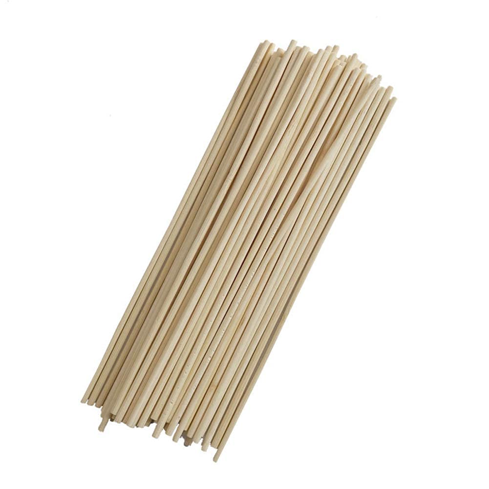 50Pcs Bamboo Plant Support Stakes - Garden Single Stem Support Sticks for Potted Flowers, Vegetables & Vines - Natural Plant Grow Support Canes for Indoor/Outdoor Gardening (Perfect for Roses, Tomatoes & Climbing Plants)