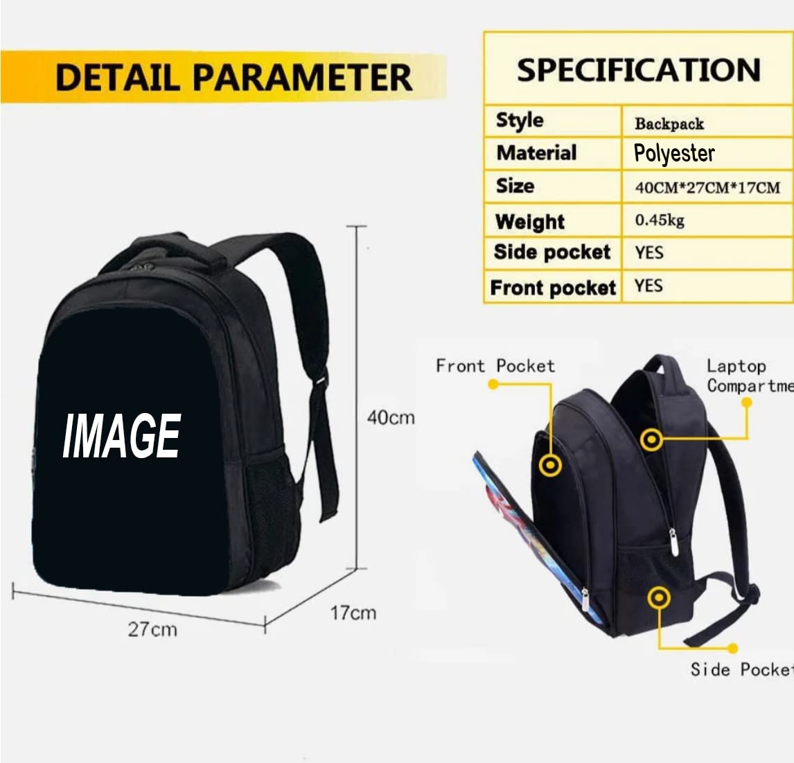 BTS Themed Casual Backpack for School, College & Office - 3-Size Combo with Lunch Box & Pencil Pouch (Black) | Perfect for K-Pop Fans, Students & Professionals | Durable Unisex Bag for Daily Use, Travel & Work