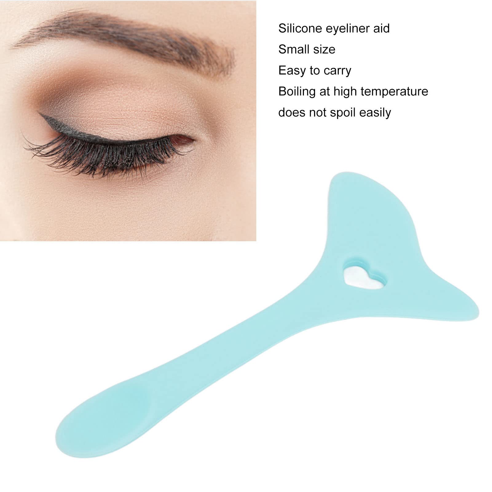 Reusable Silicone Eyeliner Wing Stencil Tool - Perfect Winged Eyeliner Guide for Makeup Beginners & Professionals (Blue) | Ideal for Daily Makeup, Special Occasions & Cosplay