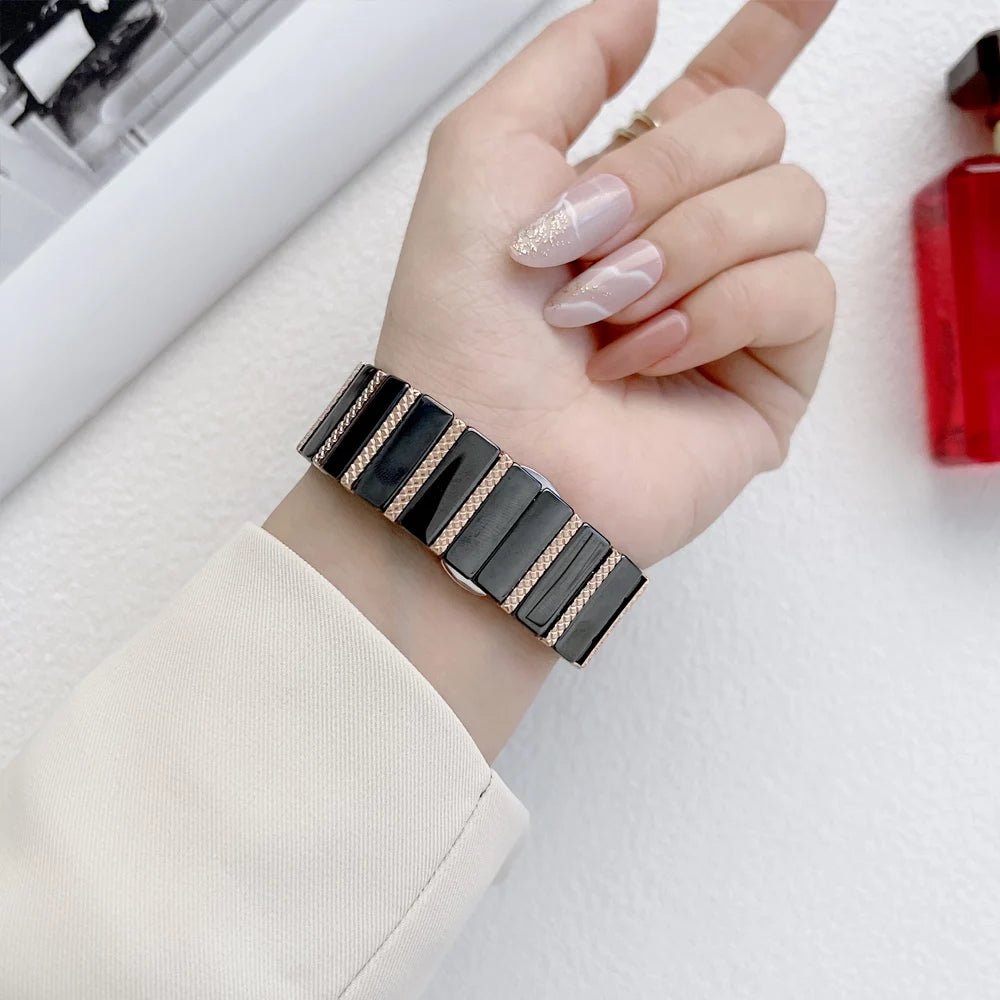 CeramiChic Elegant Ceramic Apple Watch Band for Women - Stylish & Durable Smartwatch Accessory for Workouts, Office & Everyday Wear
