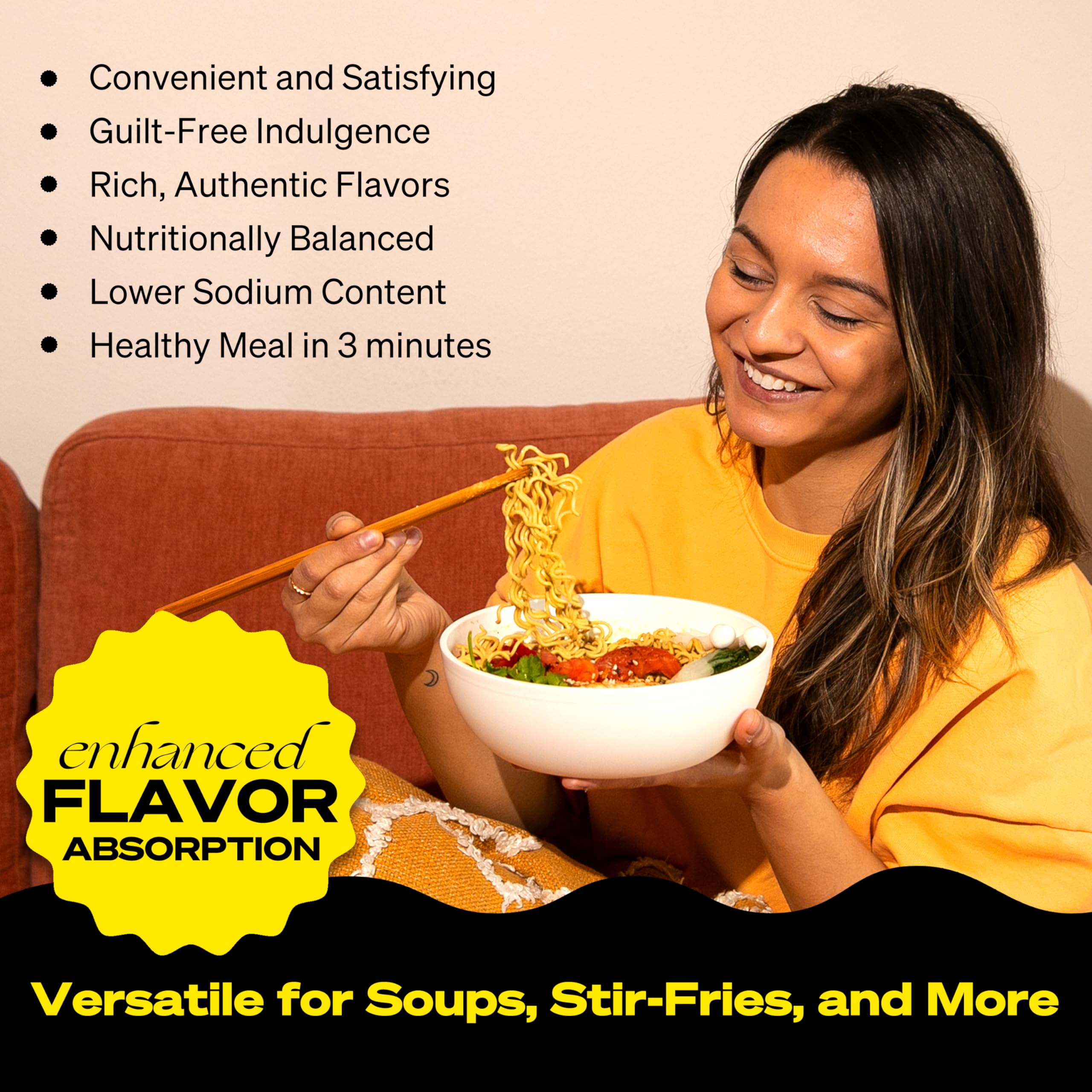 Immi Variety Pack Ramen - 6 Pack | 100% Plant-Based Keto Noodles | Creamy Chicken, Spicy Red Miso & Roasted Pork Tonkotsu Flavors | High Protein, Low Carb Ready-to-Eat Meal Kit | Perfect for Quick Lunches, Office Meals & Healthy Vegan Dinners