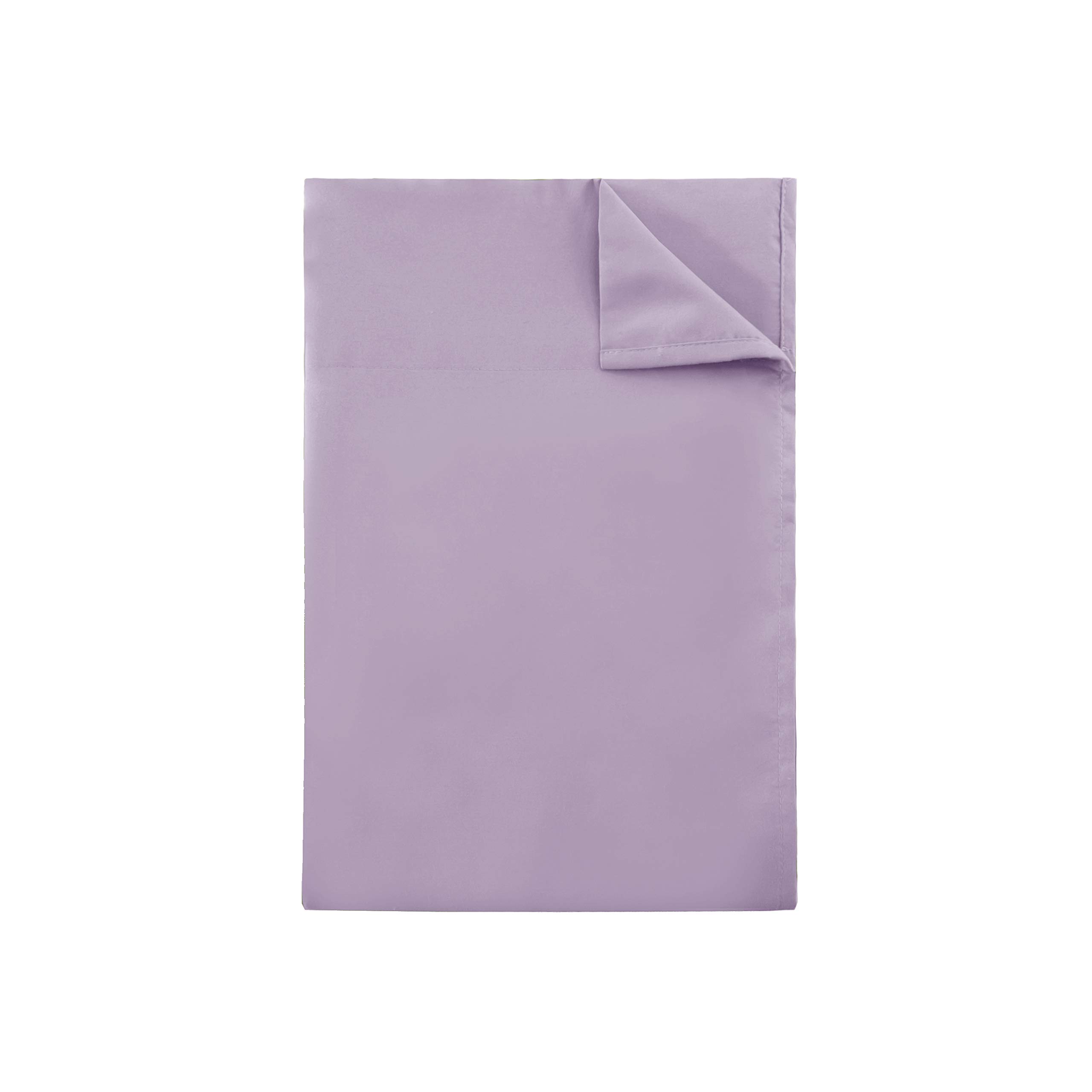 800 Thread Count Full Size Cotton Flat Sheet - Soft & Breathable Top Bed Sheet, 1 Piece (Lavender) for Comfortable Sleep & Bedroom Decor