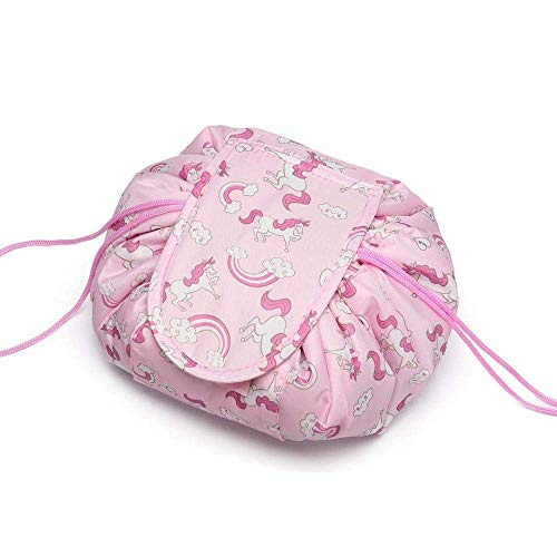 MBUYS Mall Women's Drawstring Cosmetic Bag - Waterproof Travel Makeup Organizer with Color Printing Design, Portable Toiletry Pouch for Beauty Storage (Perfect for Travel, Gym & Daily Use)