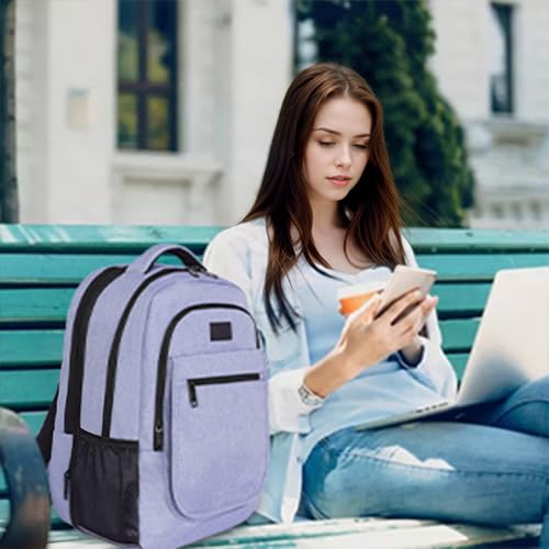MATEIN Expandable 15.6 Inch Laptop Backpack for Women & Men, Anti-Theft USB Charging Port, Water-Resistant Business Computer Bag, Perfect for College, Travel, Work & Daily Commute, Purple