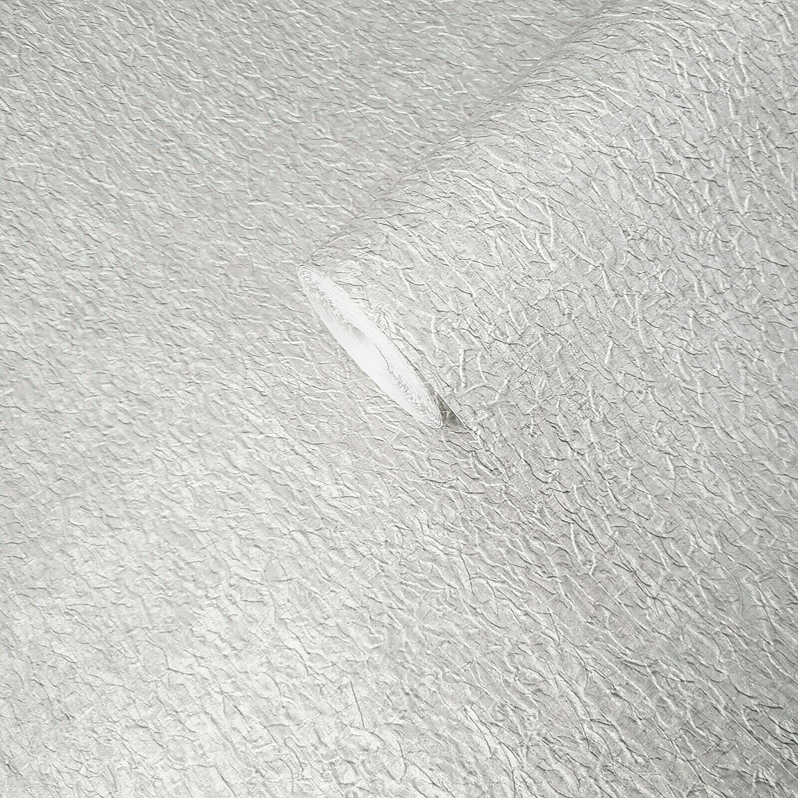 Modern Off-White Pearl Crushed Foil Textured Wallpaper Roll - Elegant Home Decor for Living Room, Bedroom & Office
