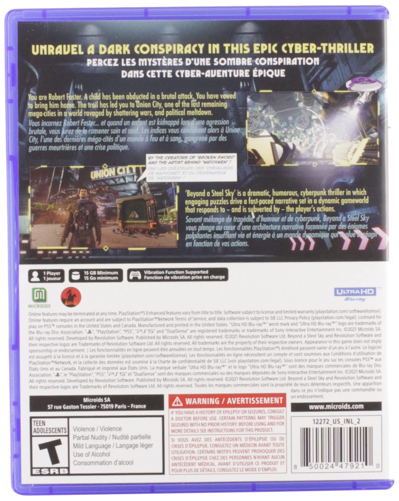 Beyond A Steel Sky - Standard Edition for PlayStation 5 (PS5) | Cyberpunk Adventure Game | Perfect for Sci-Fi Fans & Action RPG Lovers