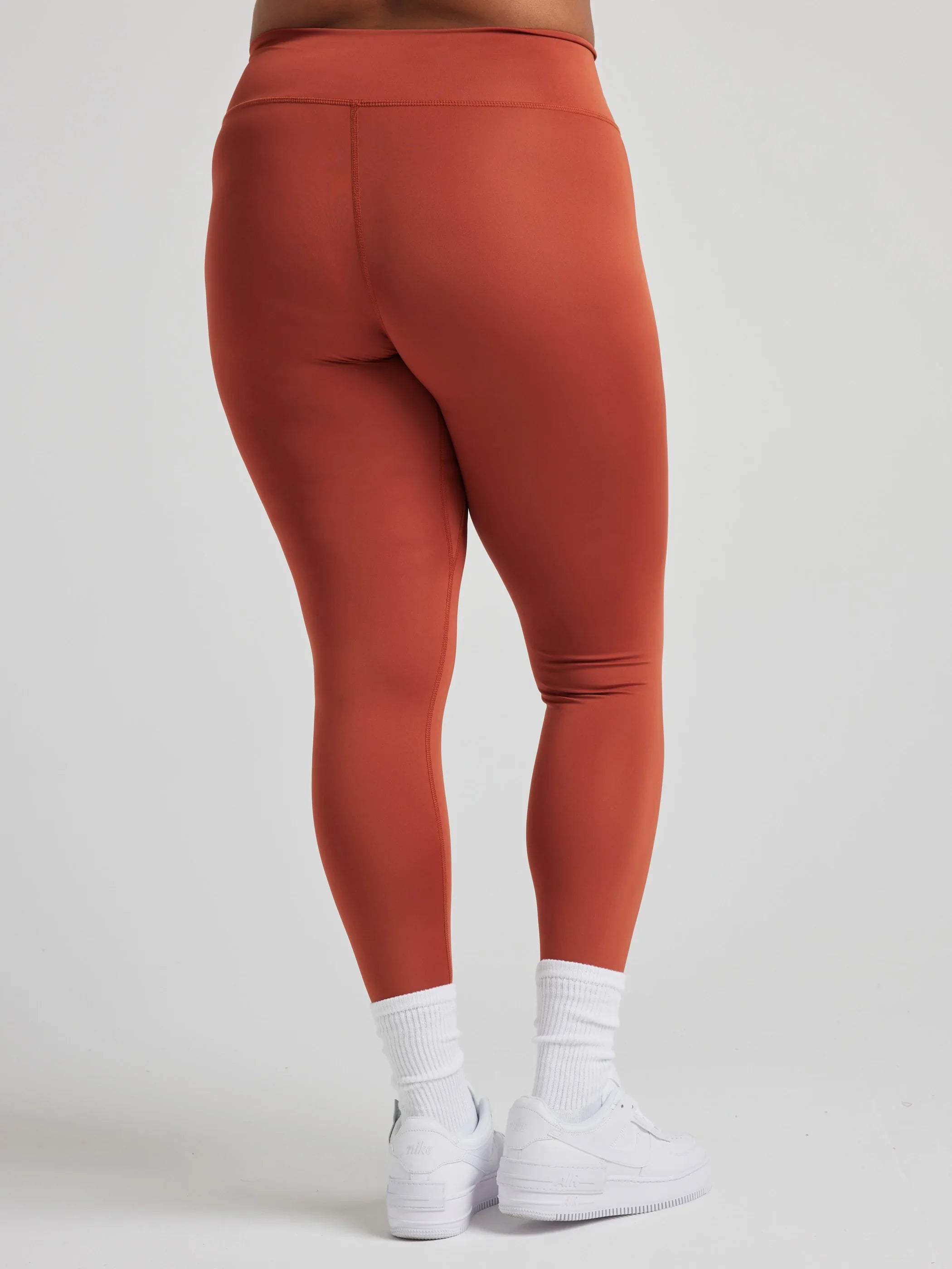 Contour 7/8 High-Waist Yoga Leggings for Women - Baked Clay Color | Workout, Running, Gym & Lounge Wear